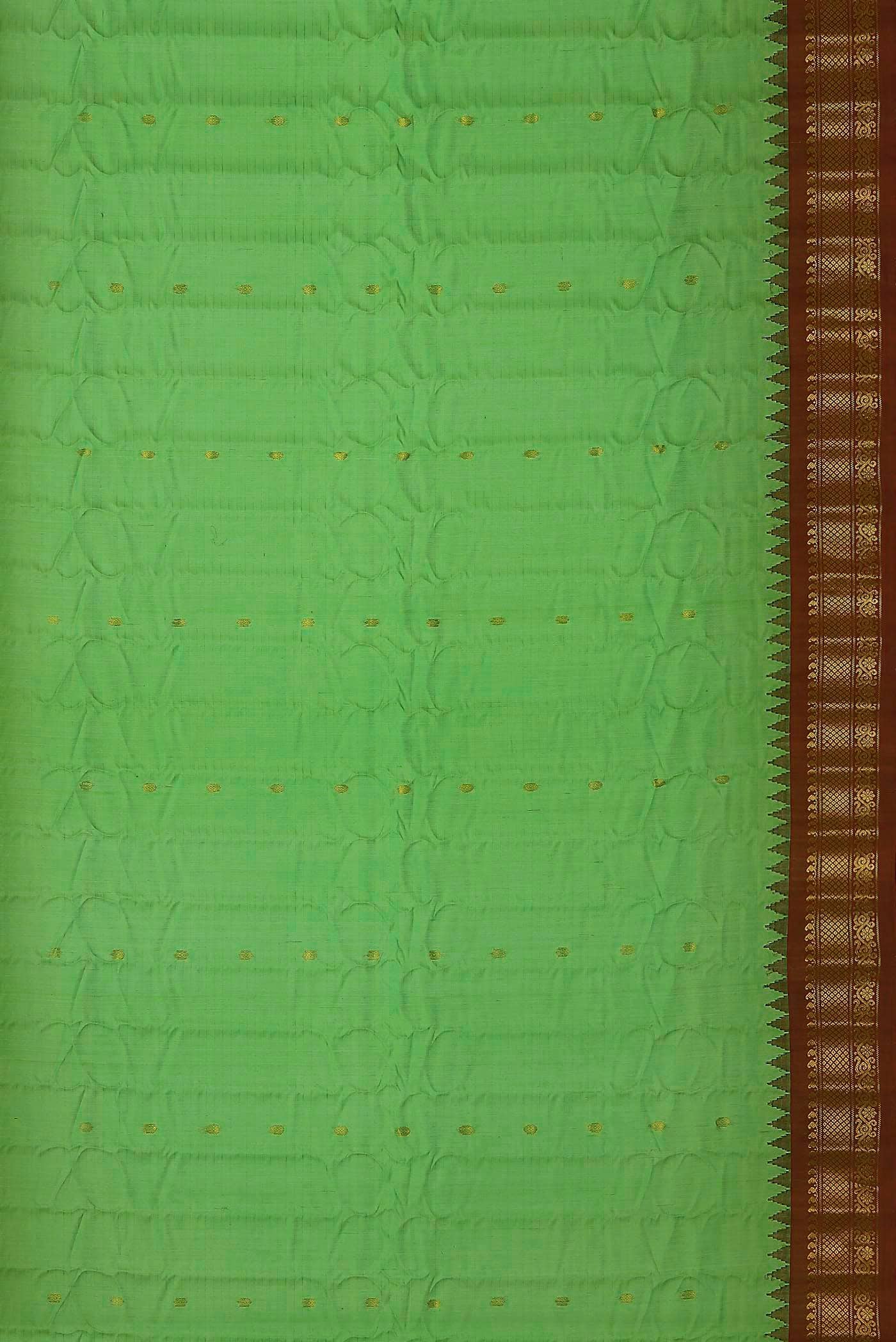 Green Gadwal Silk Cotton Saree