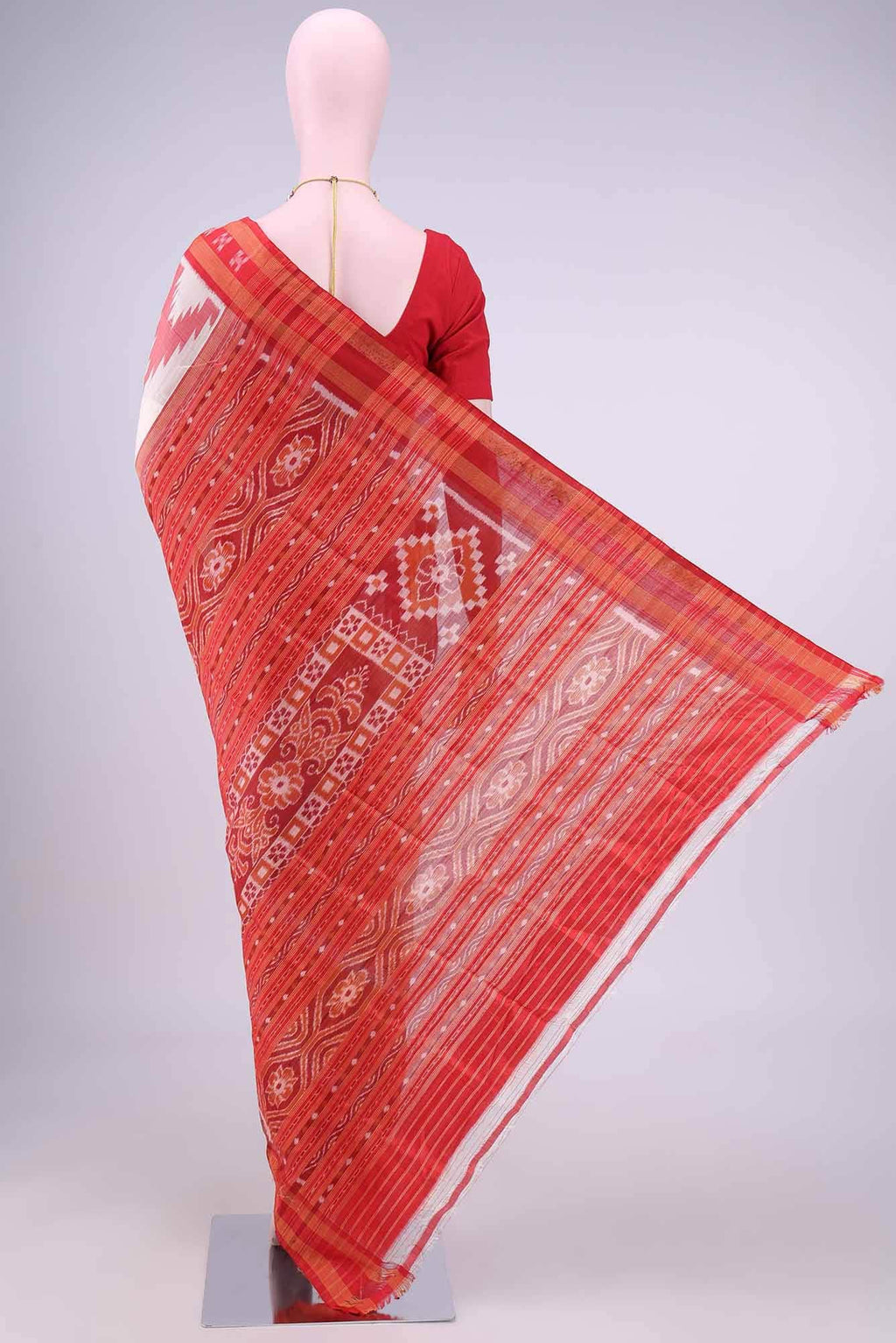 Off White Orissa Silk Saree