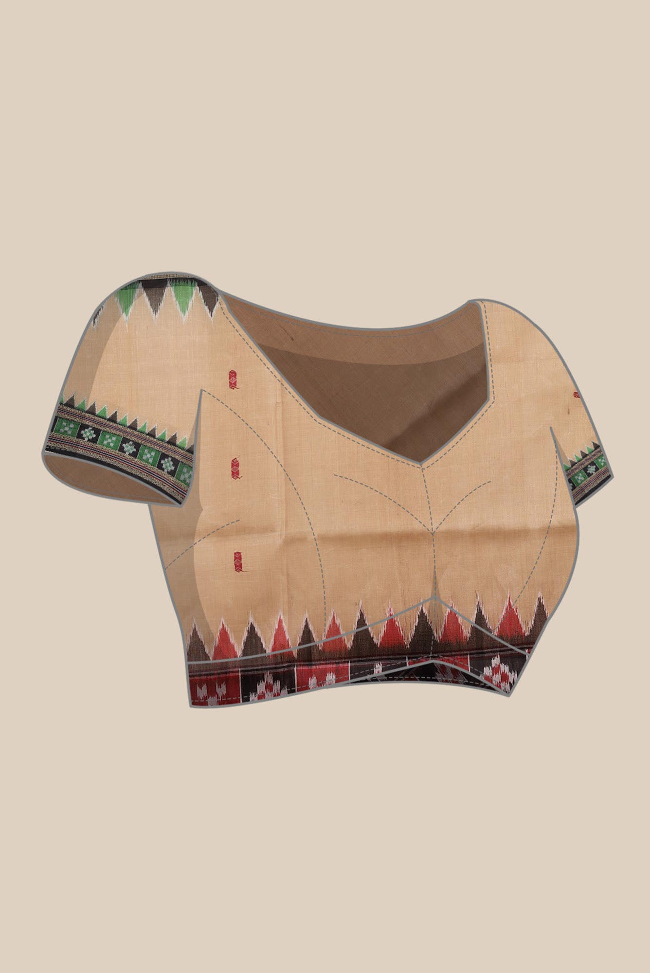 Beige Orissa Silk Saree