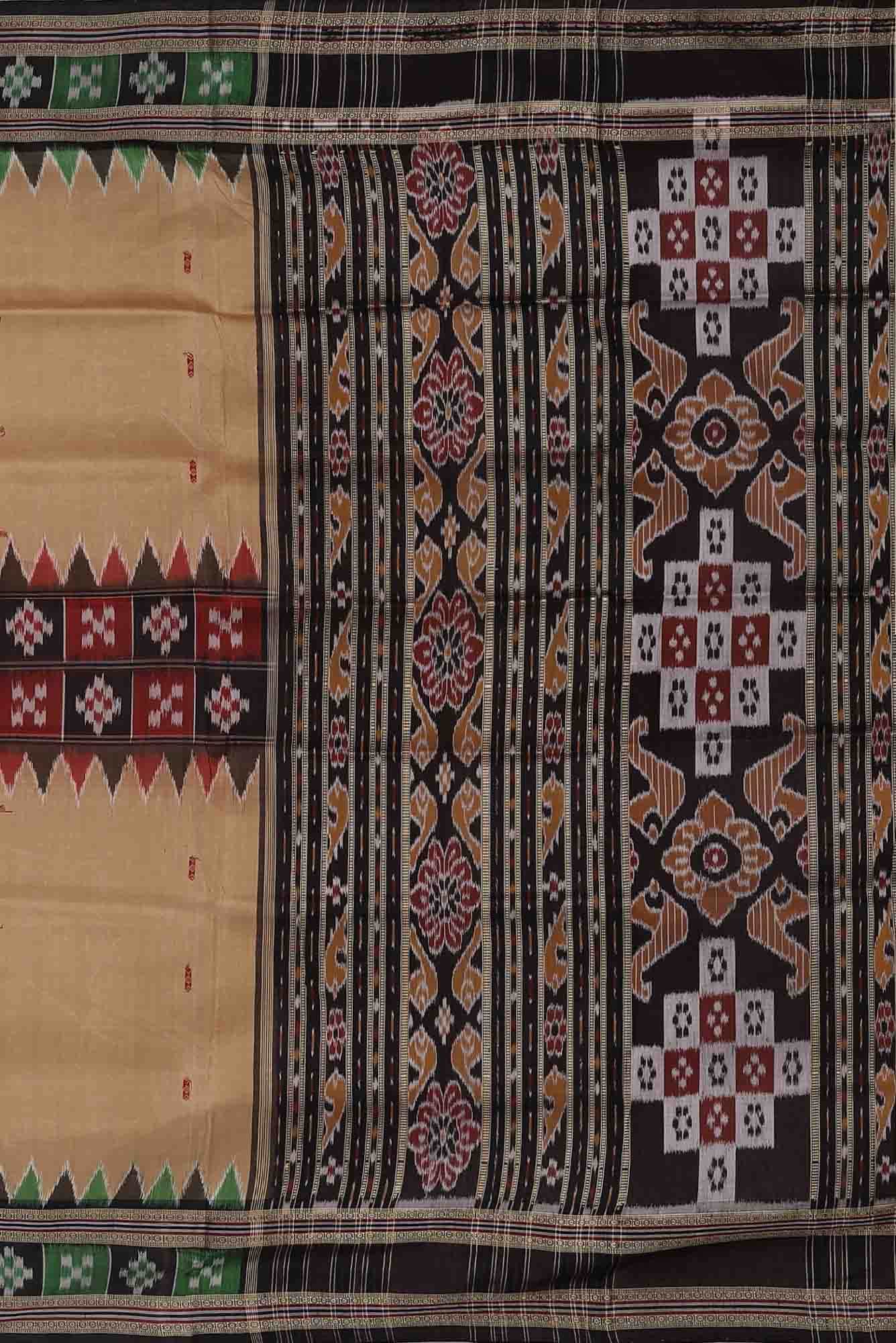 Beige Orissa Silk Saree