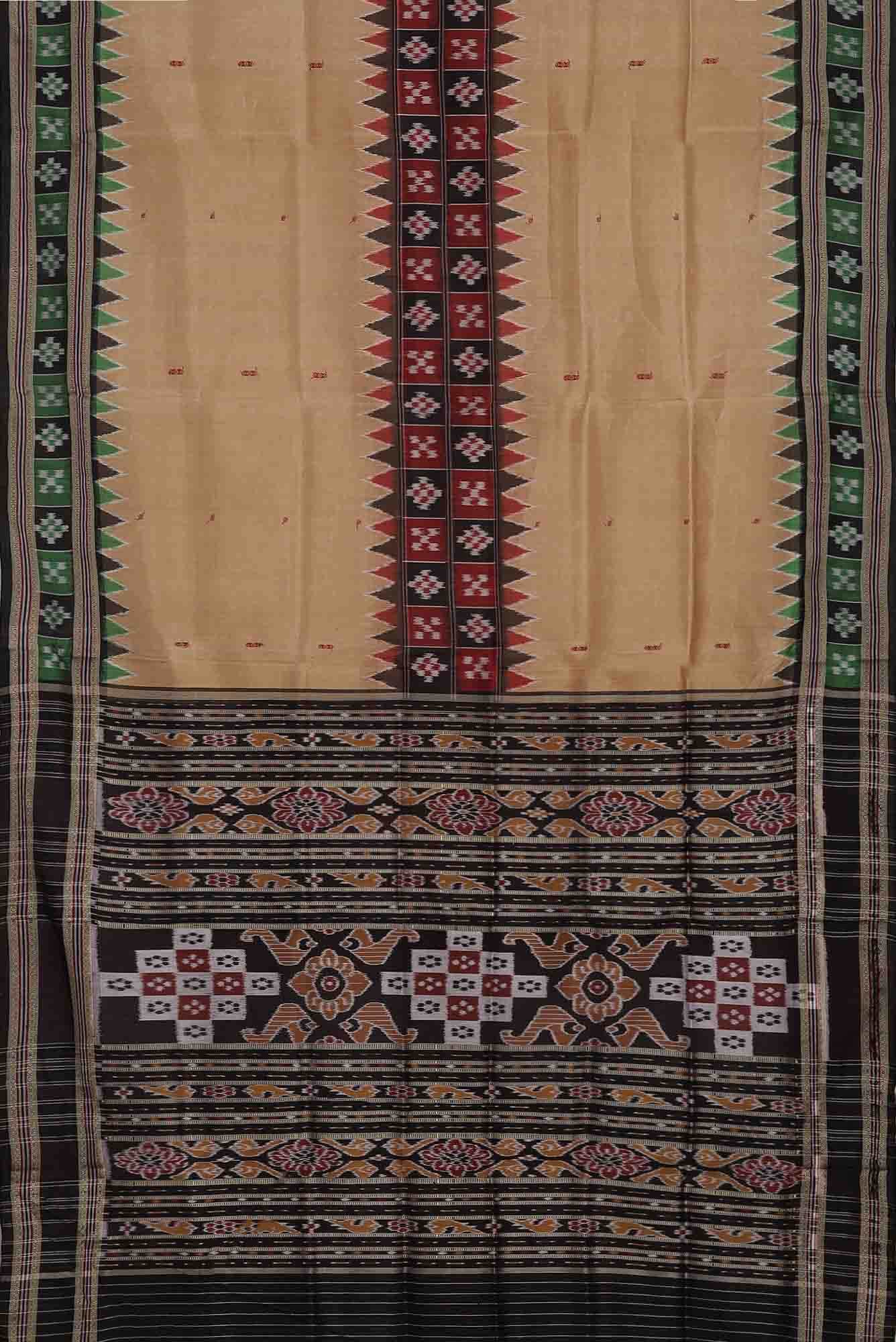 Beige Orissa Silk Saree