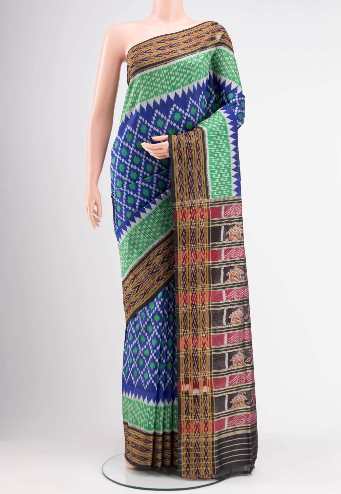 Blue Orissa Silk Saree