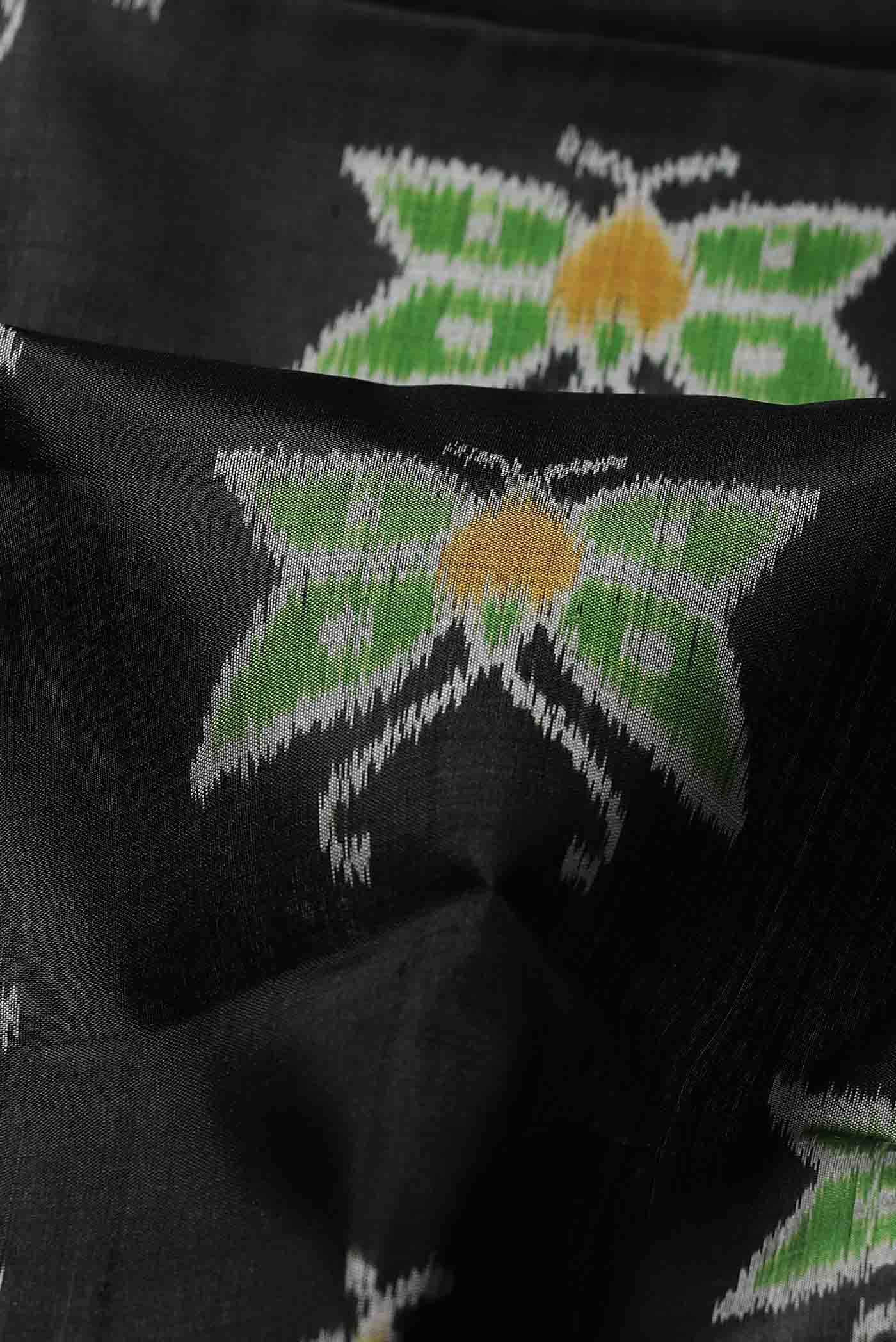 Bottle Green Orissa Silk Saree