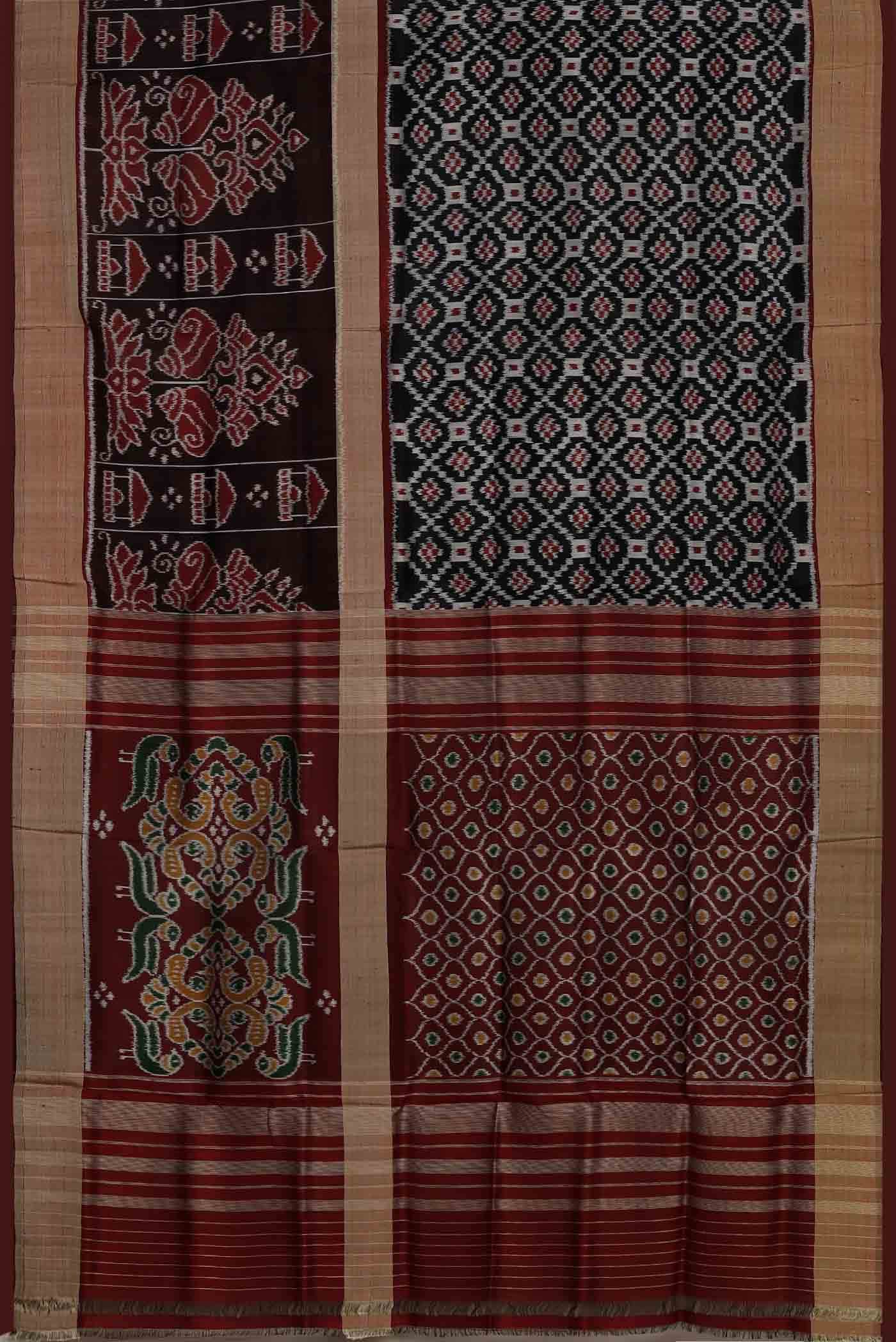 Black Orissa Silk Saree
