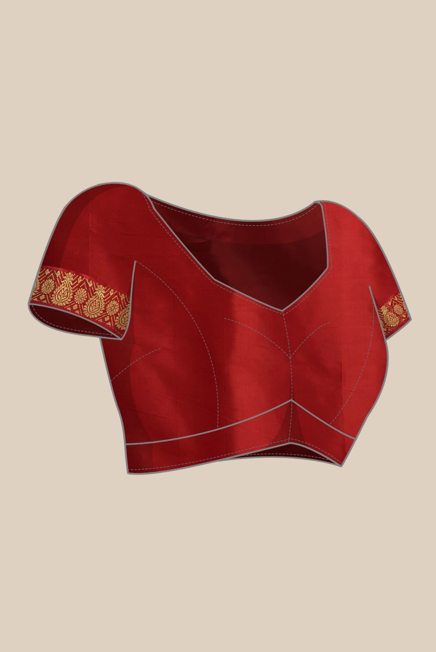 Red Assam Silk Saree