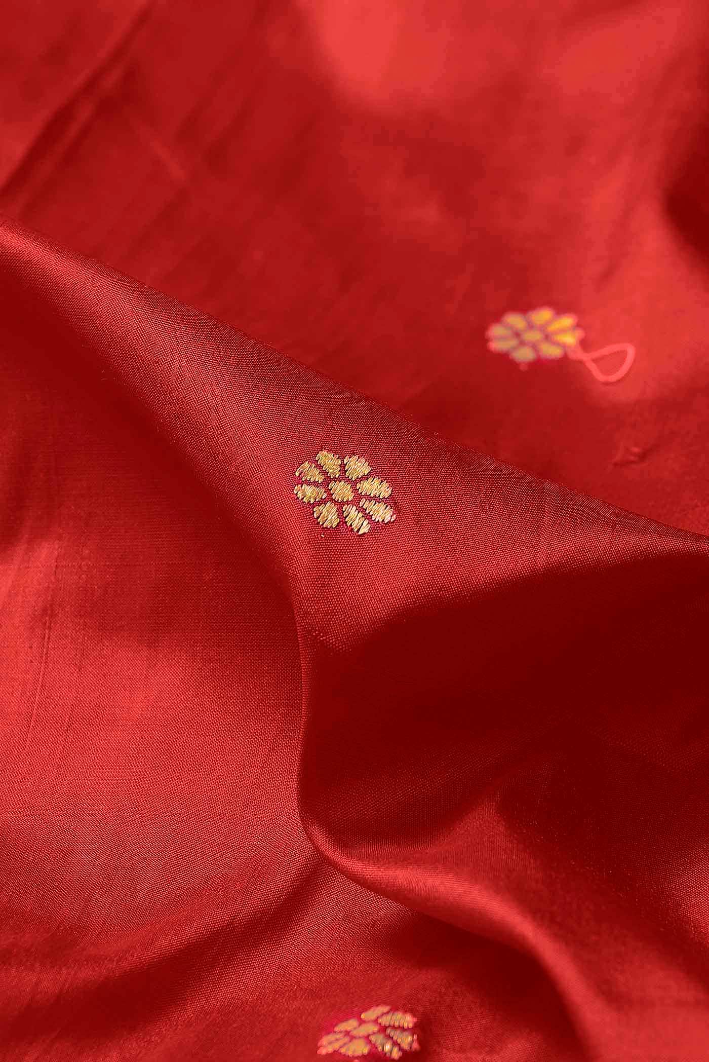 Red Assam Silk Saree