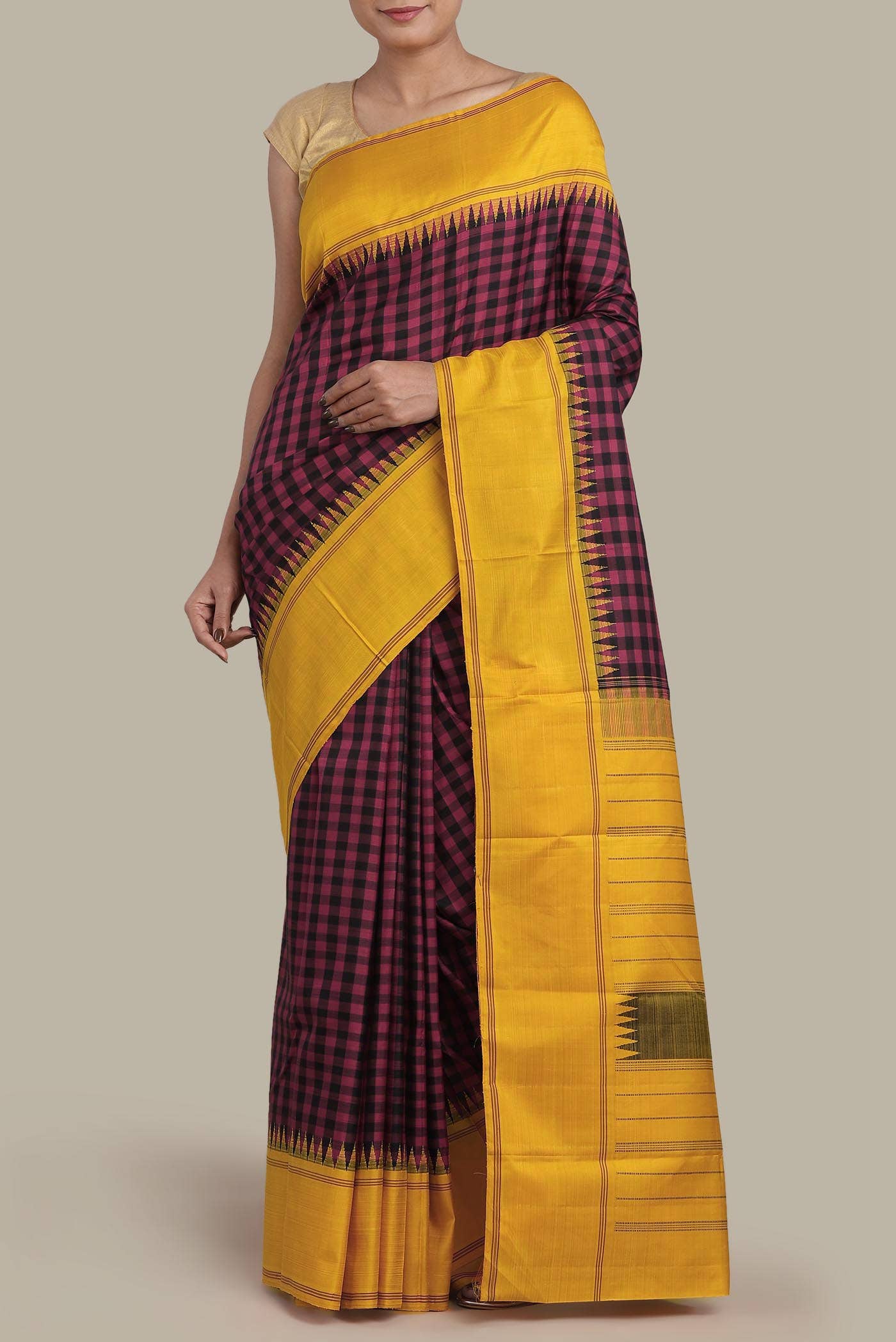 Multi Kanchipuram Silk Saree