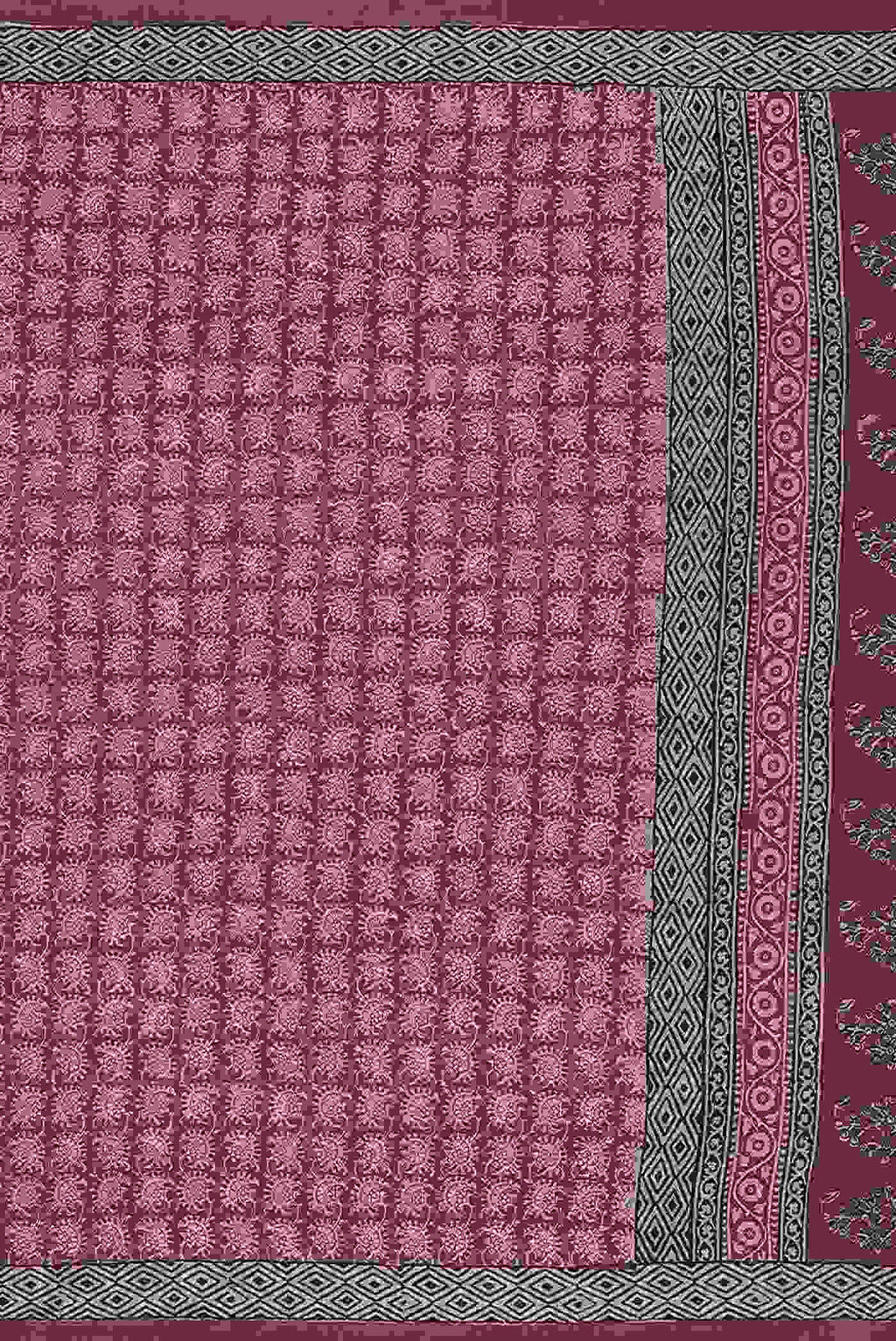 Maroon Tussar Silk Saree