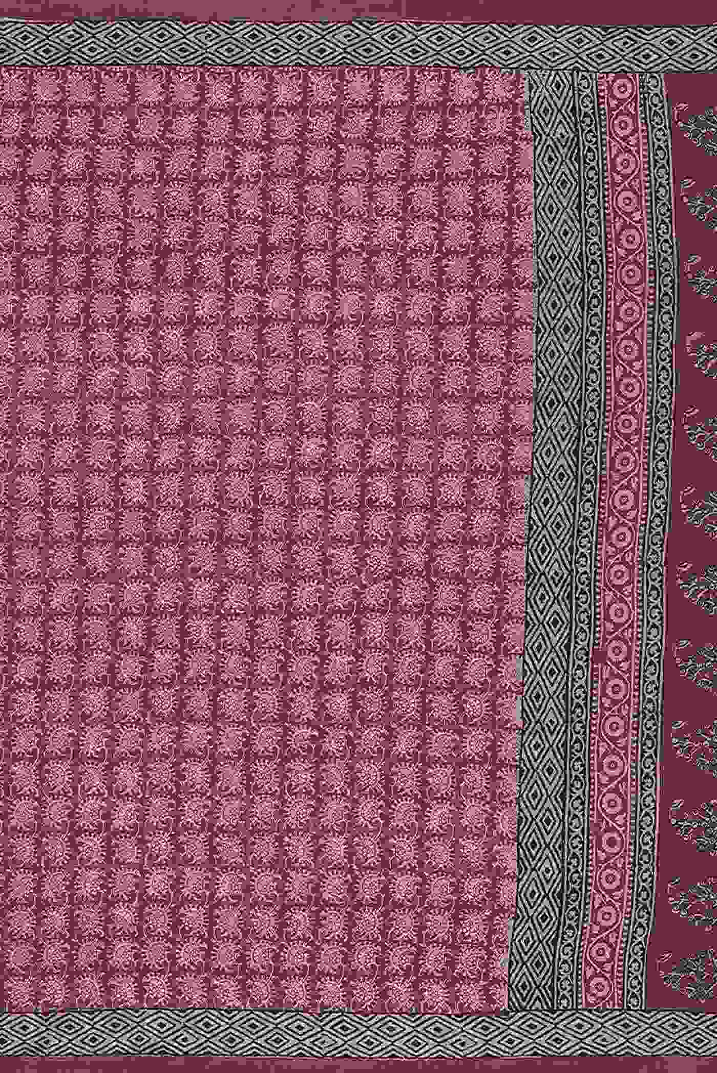 Maroon Tussar Silk Saree