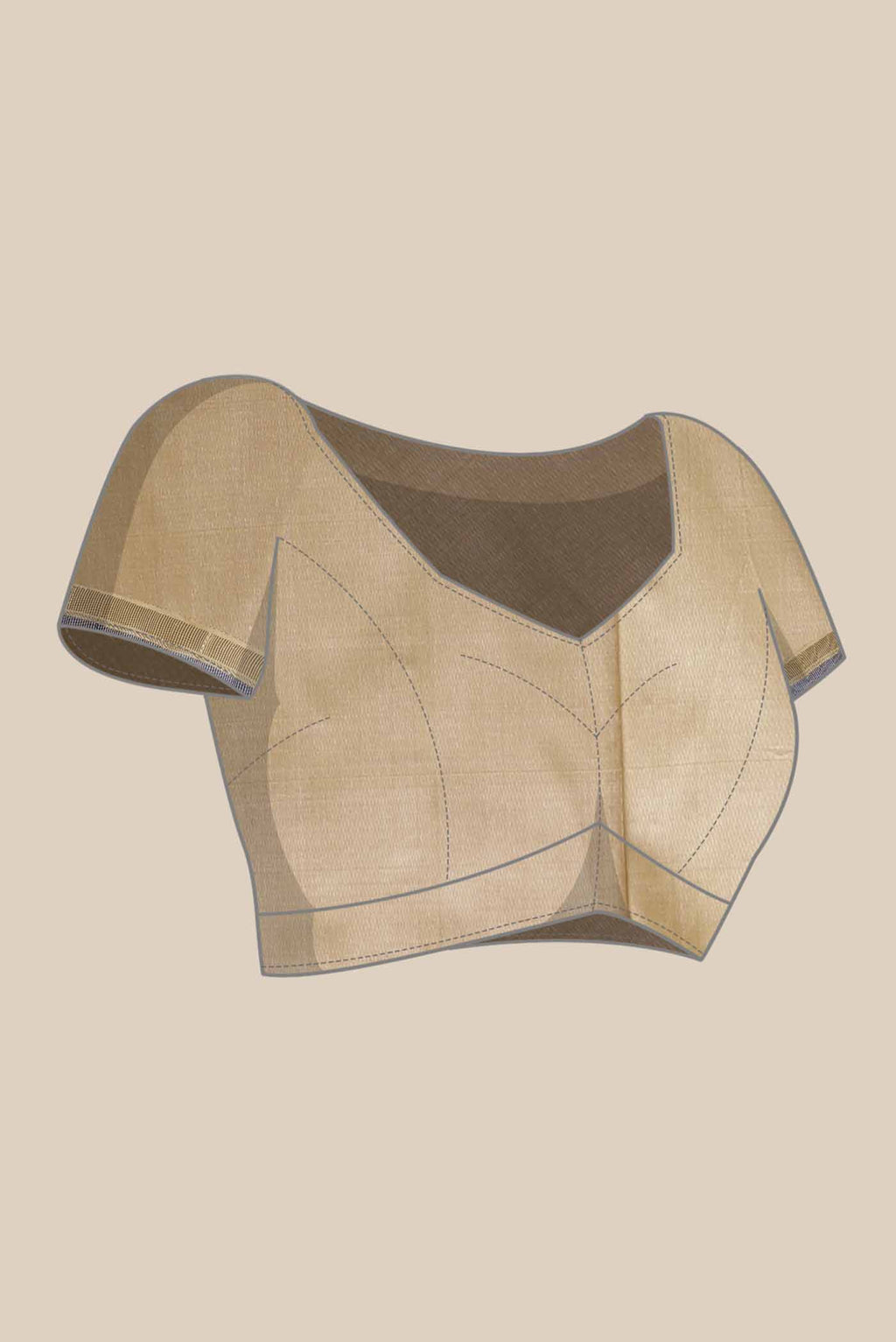 Sandal Kanchipuram Silk Saree