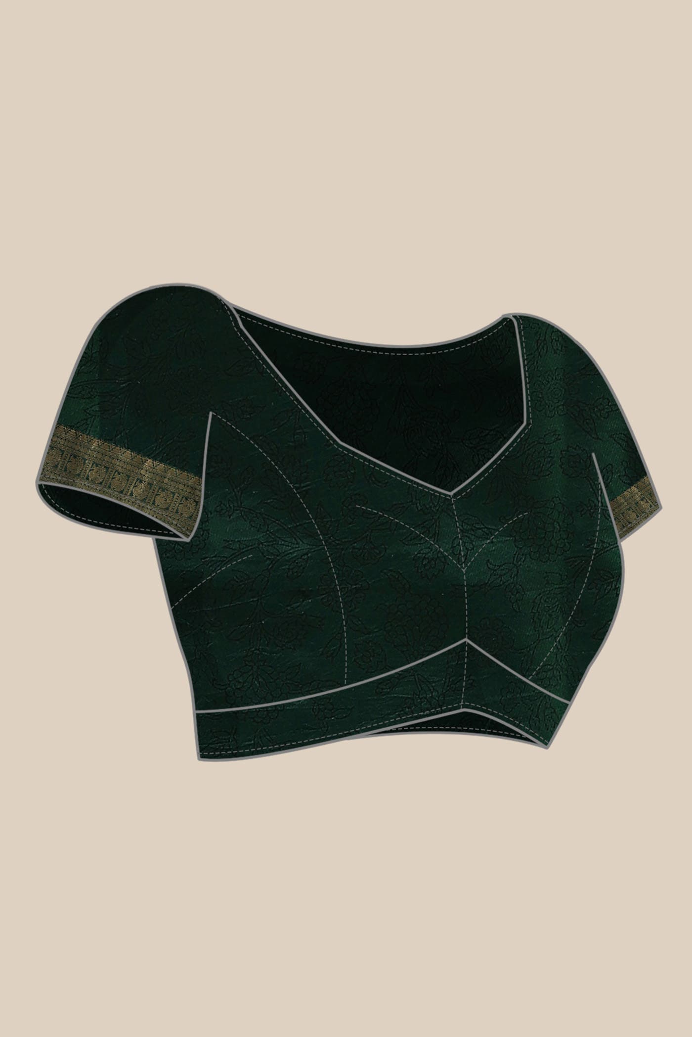 Green Crepe Saree