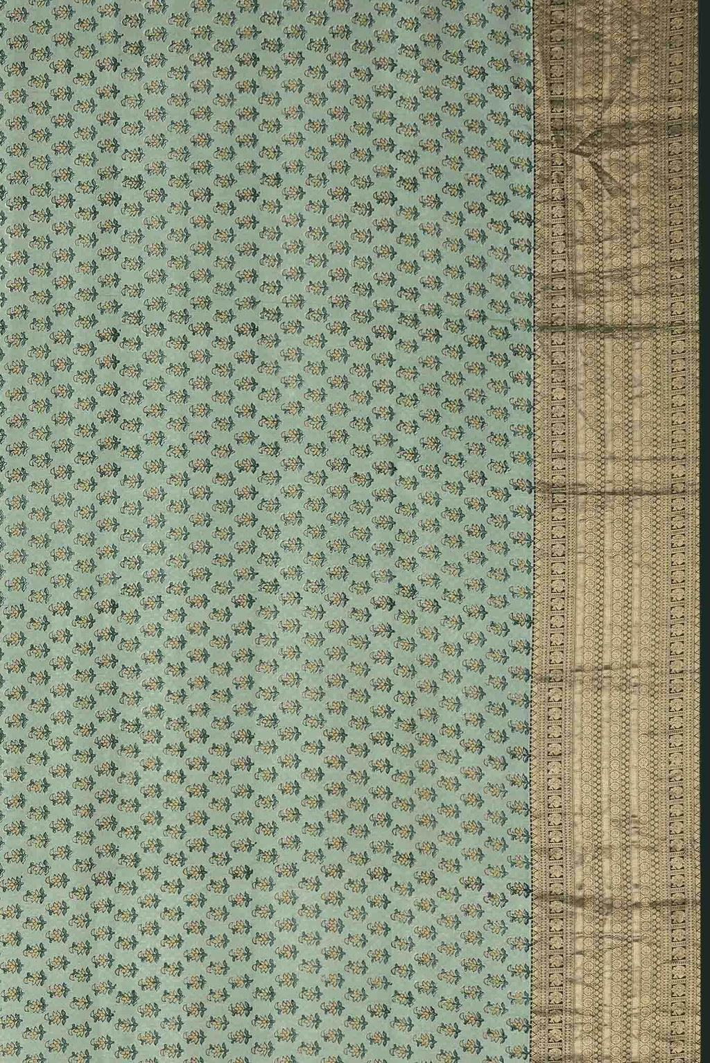 Green Crepe Saree