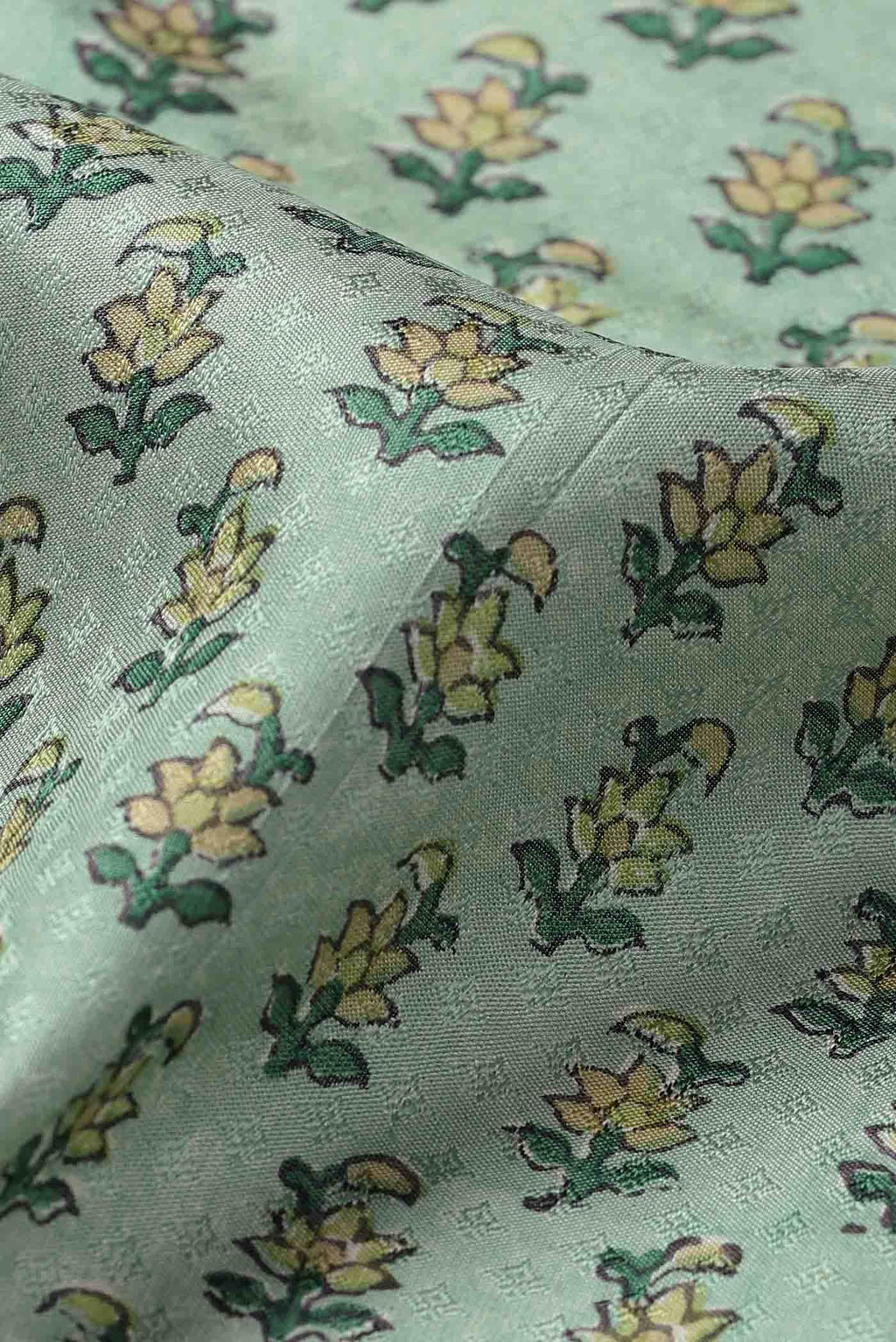 Green Crepe Saree