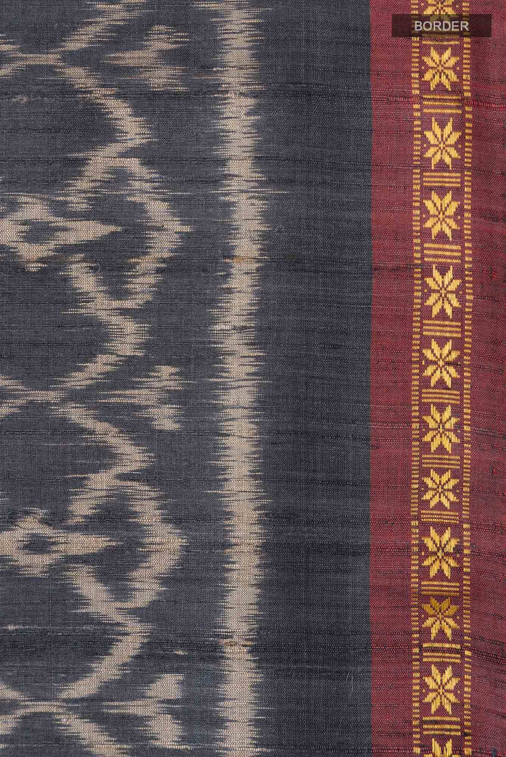 Davys Grey Tussar Silk Saree