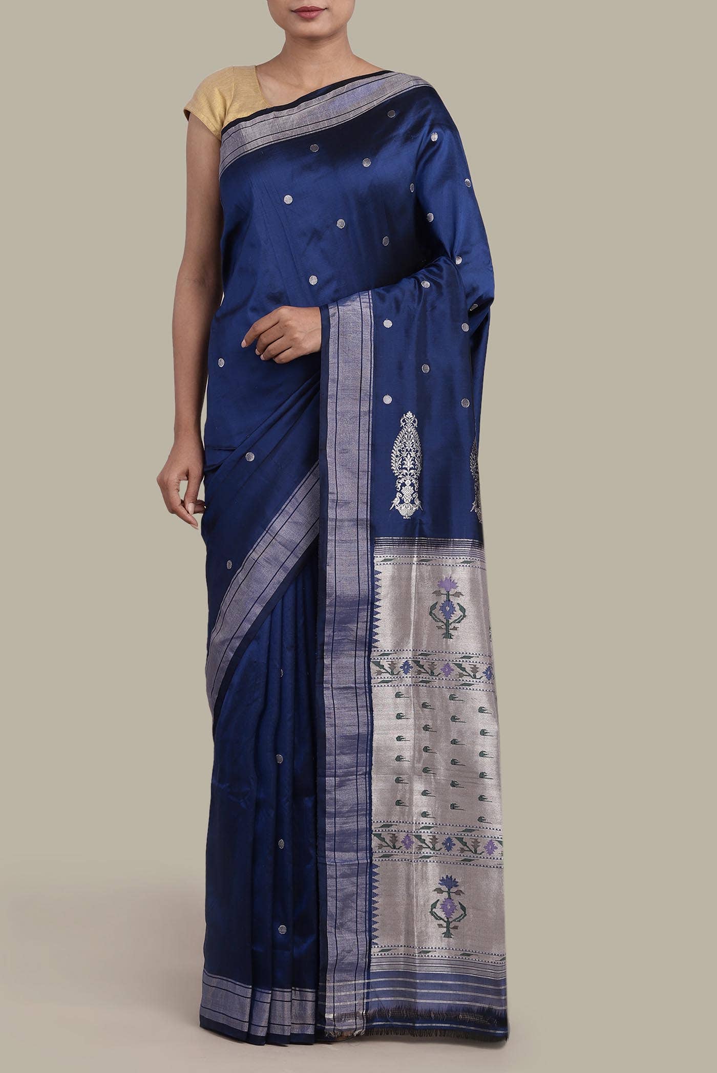 Blue Paithani Silk Saree