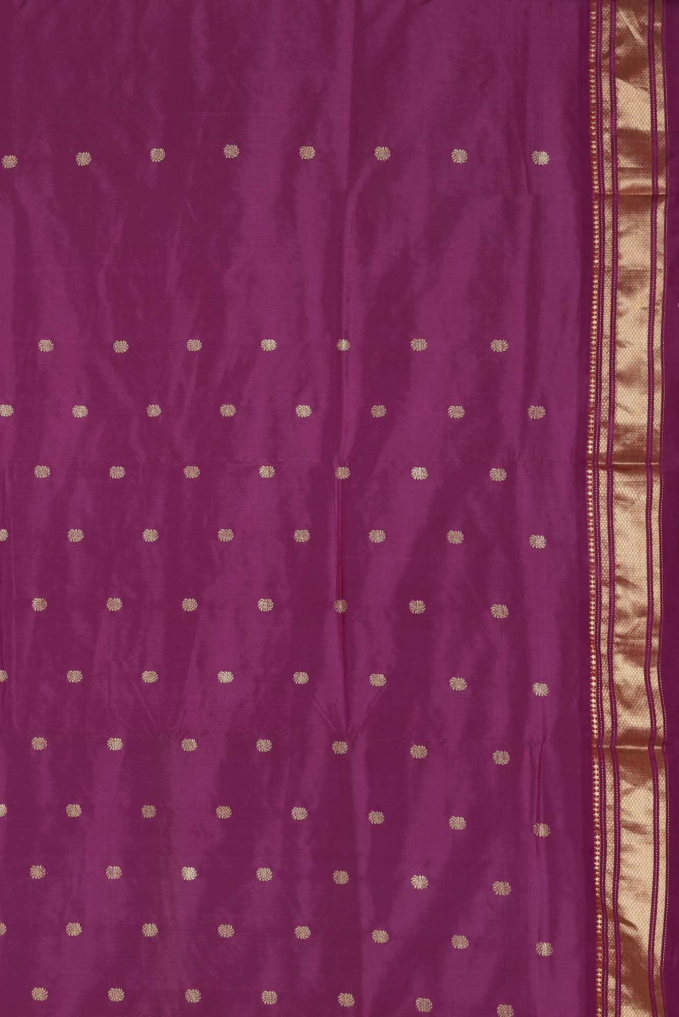 Lavender Paithani Silk Saree