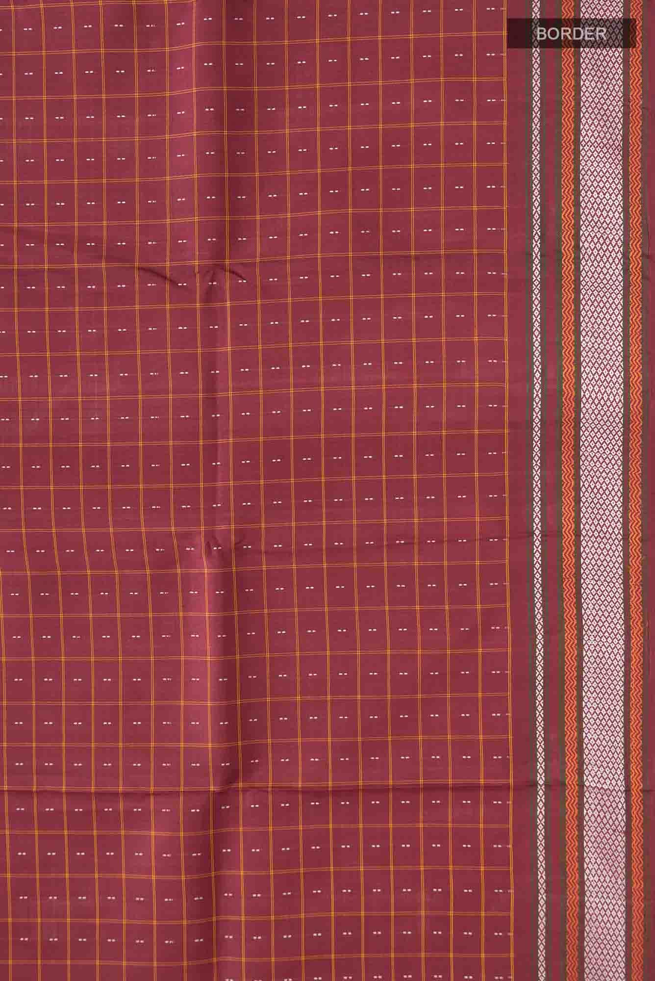 Maroon Kanchipuram Silk Saree