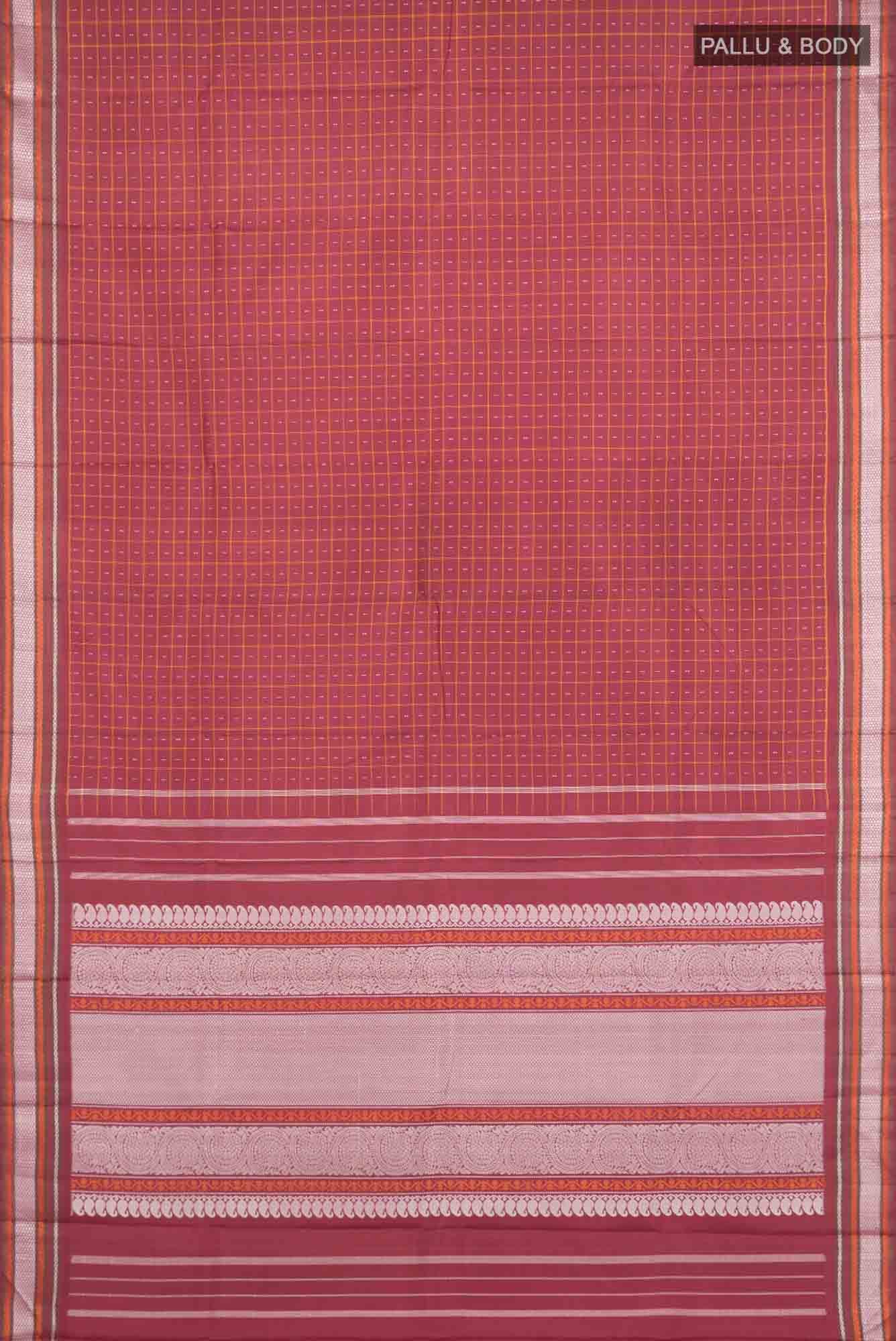 Maroon Kanchipuram Silk Saree