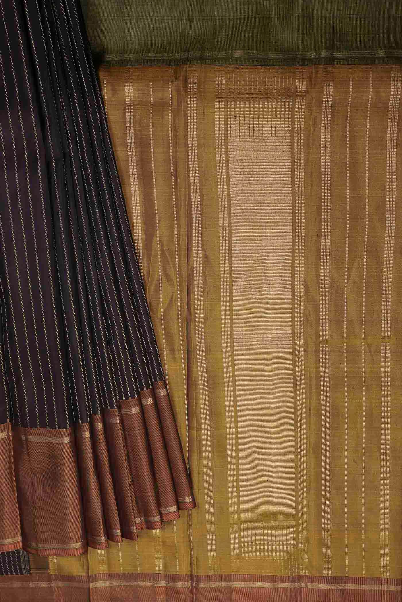 Black Kanchipuram Silk Saree