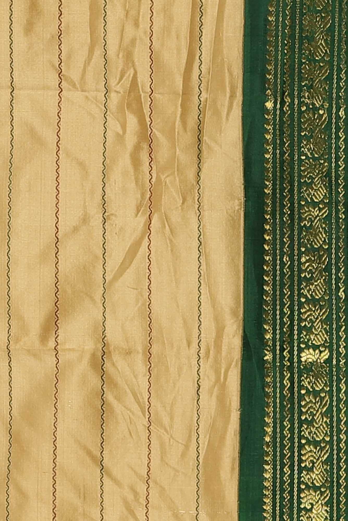 Beige Kanchipuram Silk Saree