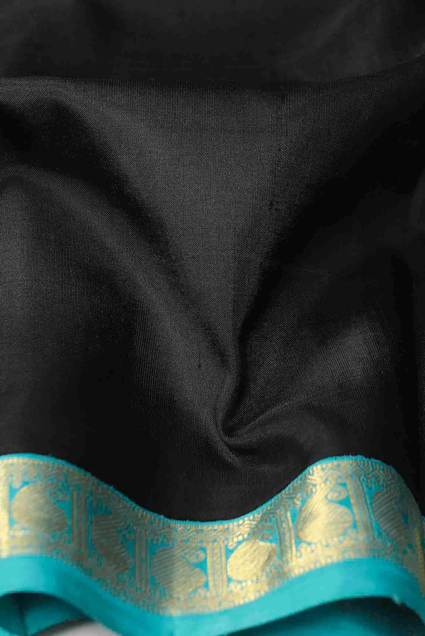 Black Kanchipuram Silk Saree