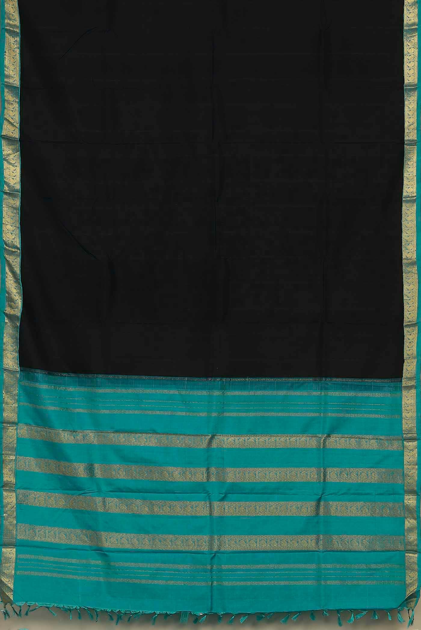 Black Kanchipuram Silk Saree