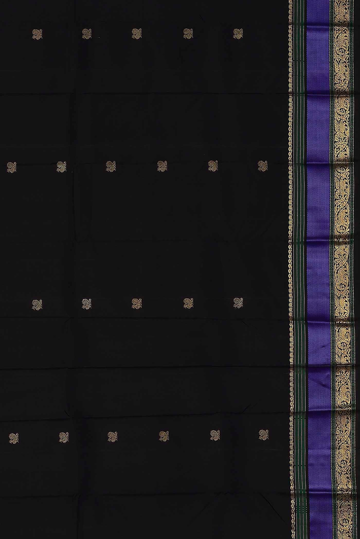 Black Kanchipuram Silk Saree