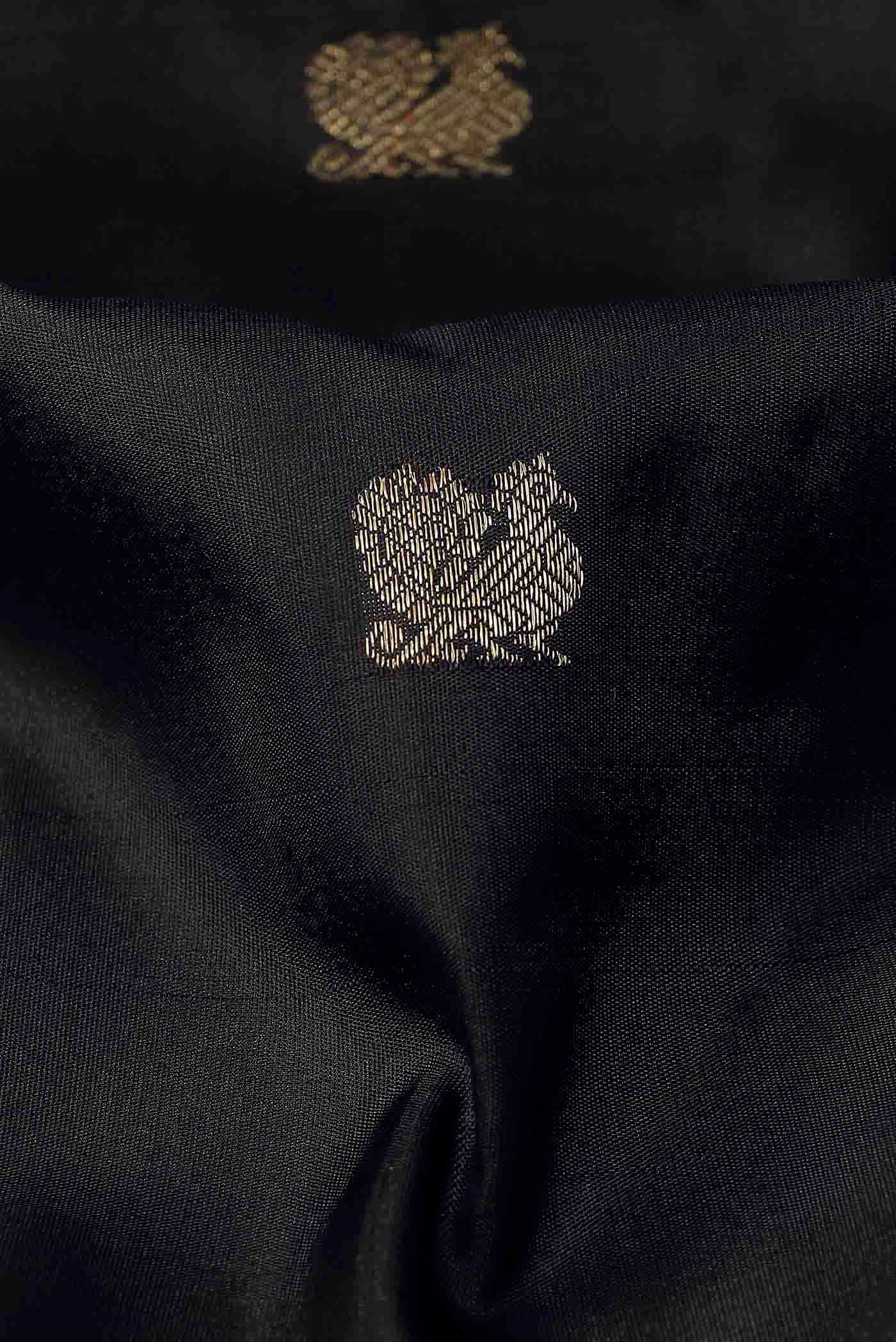 Black Kanchipuram Silk Saree