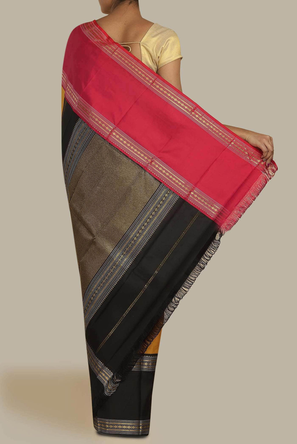 Yellow Kanchipuram Silk Saree