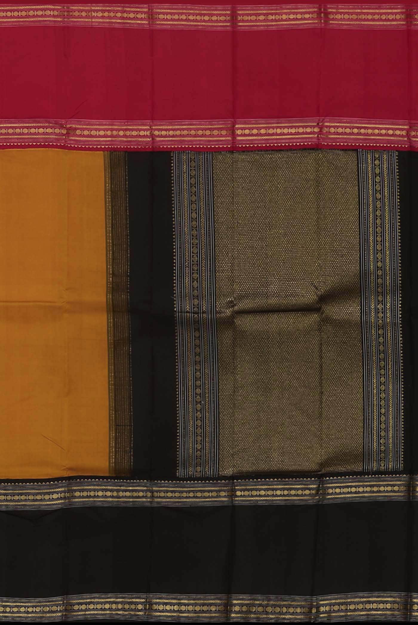 Yellow Kanchipuram Silk Saree