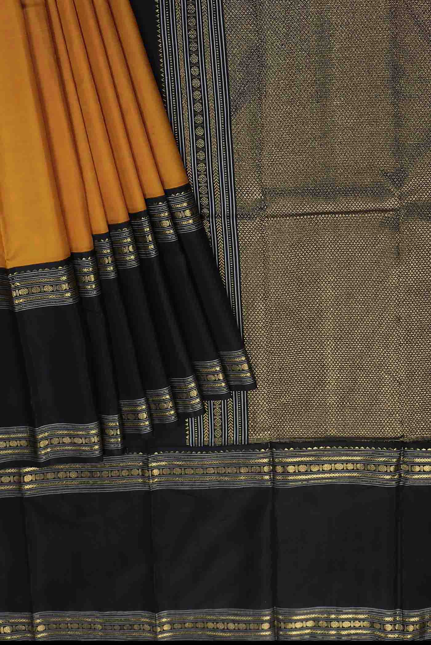Yellow Kanchipuram Silk Saree
