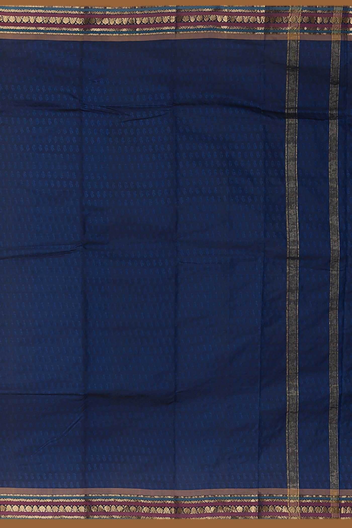 Blue Blended Bangalore Silk Saree