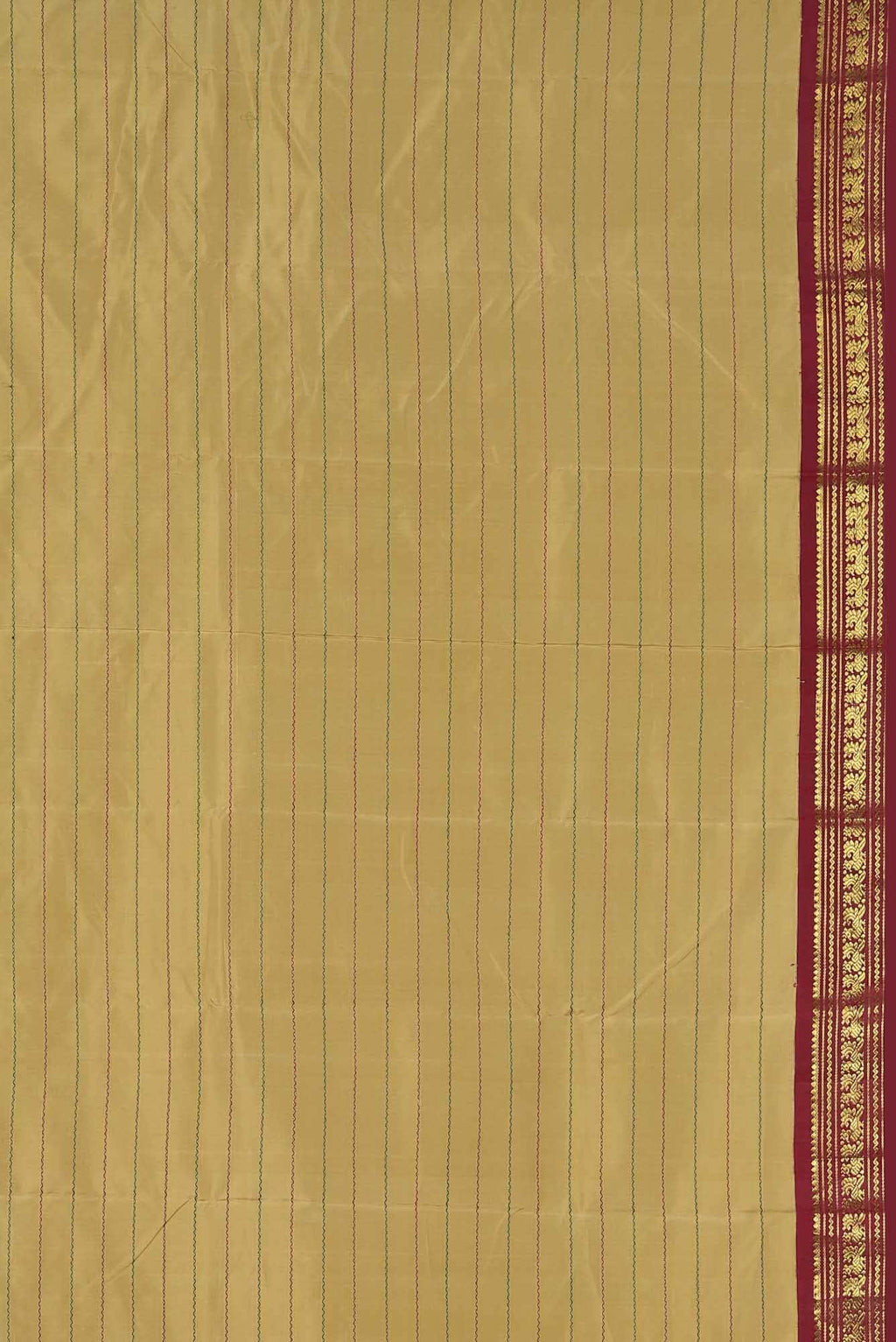 Beige Kanchipuram Silk Saree