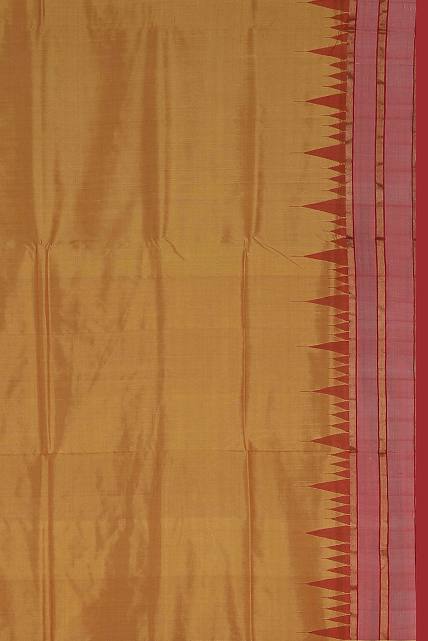 Yellow Orissa Silk Saree