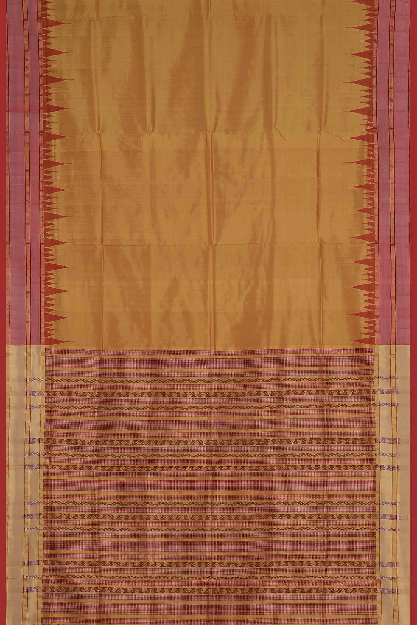 Yellow Orissa Silk Saree