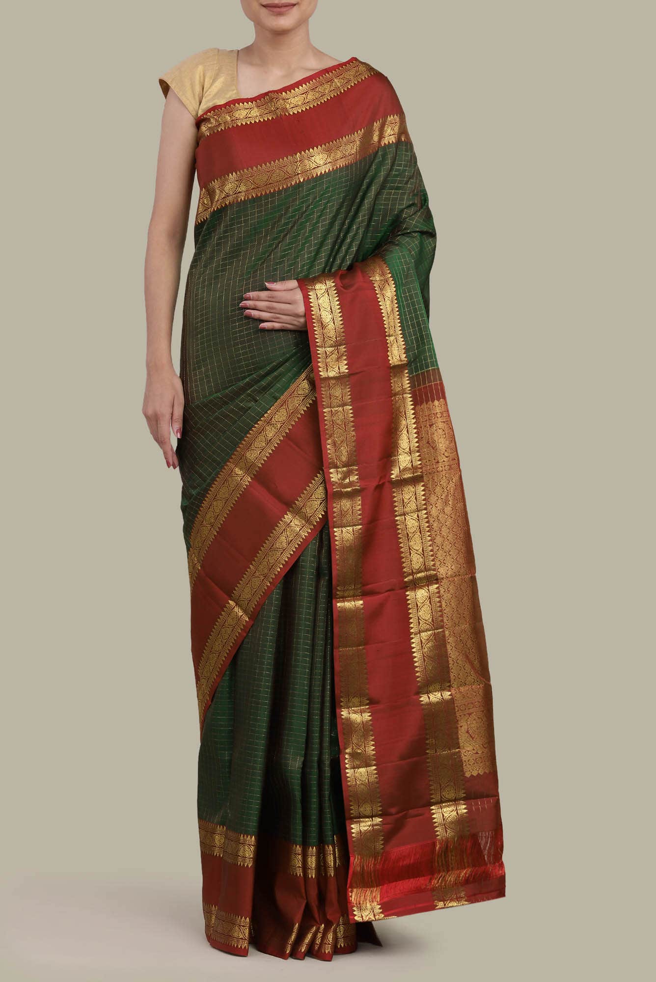 Green Kanchipuram Silk Saree