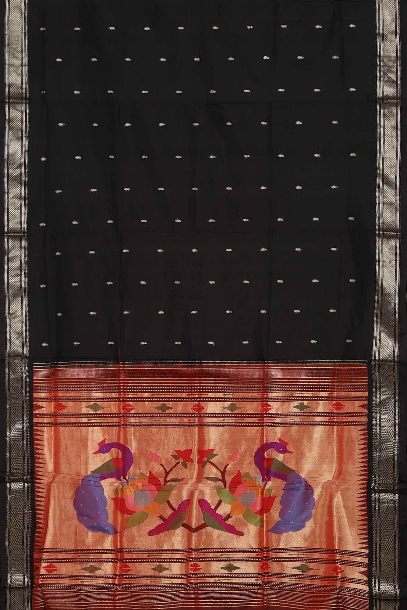 Black Paithani Silk Saree