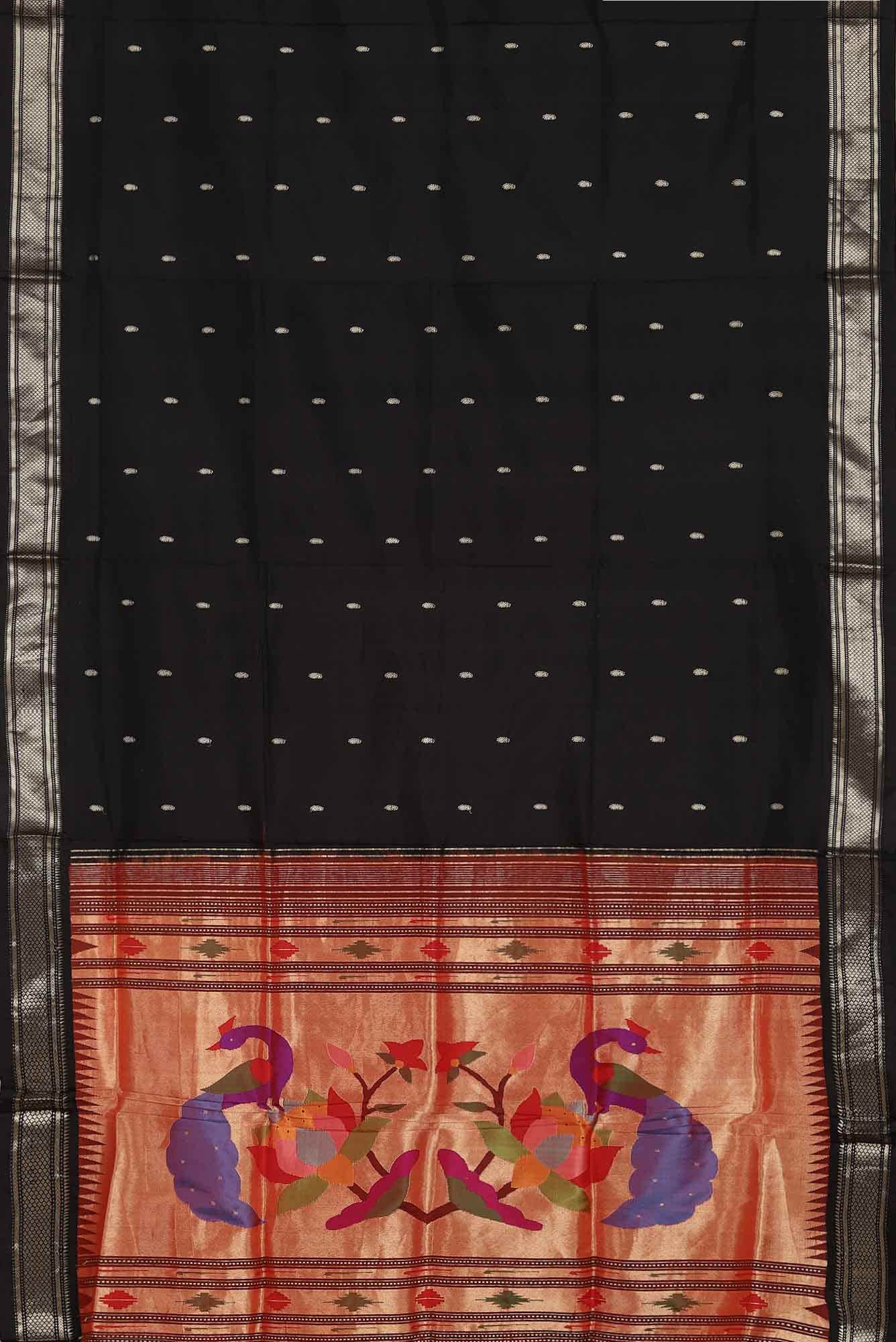 Black Paithani Silk Saree