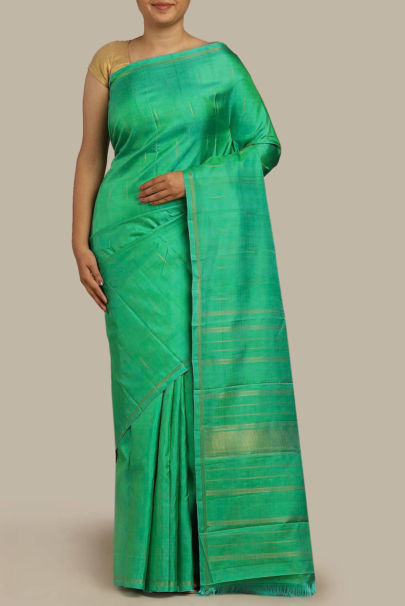 Green Kanchipuram Silk Saree