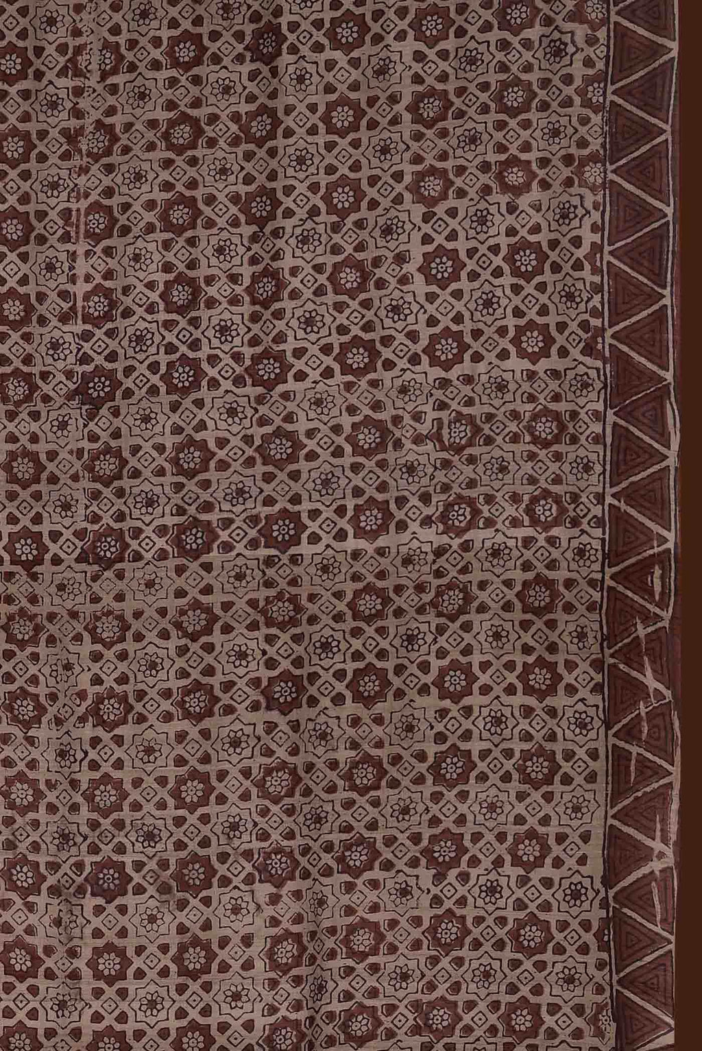 Beige Bhagalpuri Tussar Silk Saree