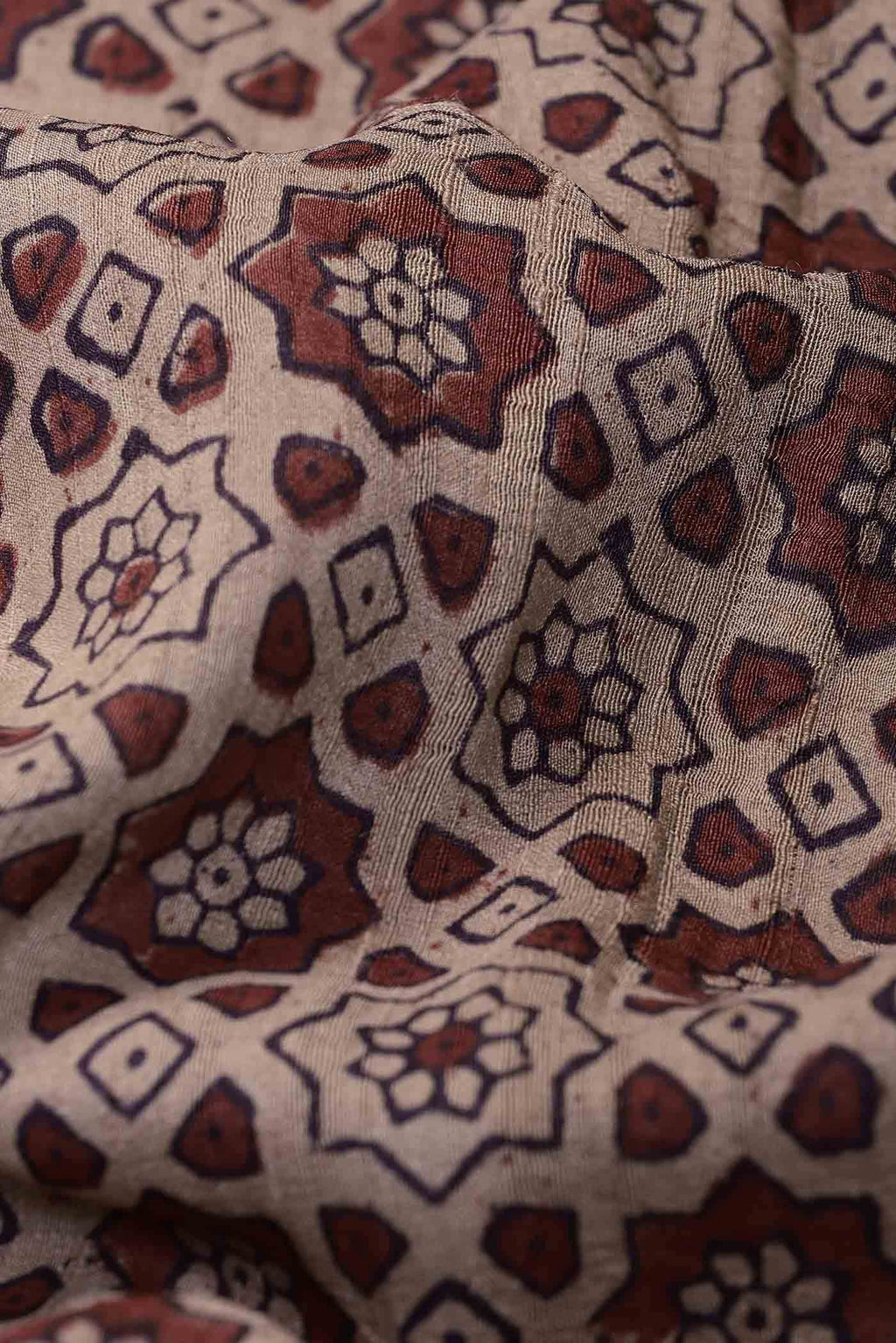 Beige Bhagalpuri Tussar Silk Saree