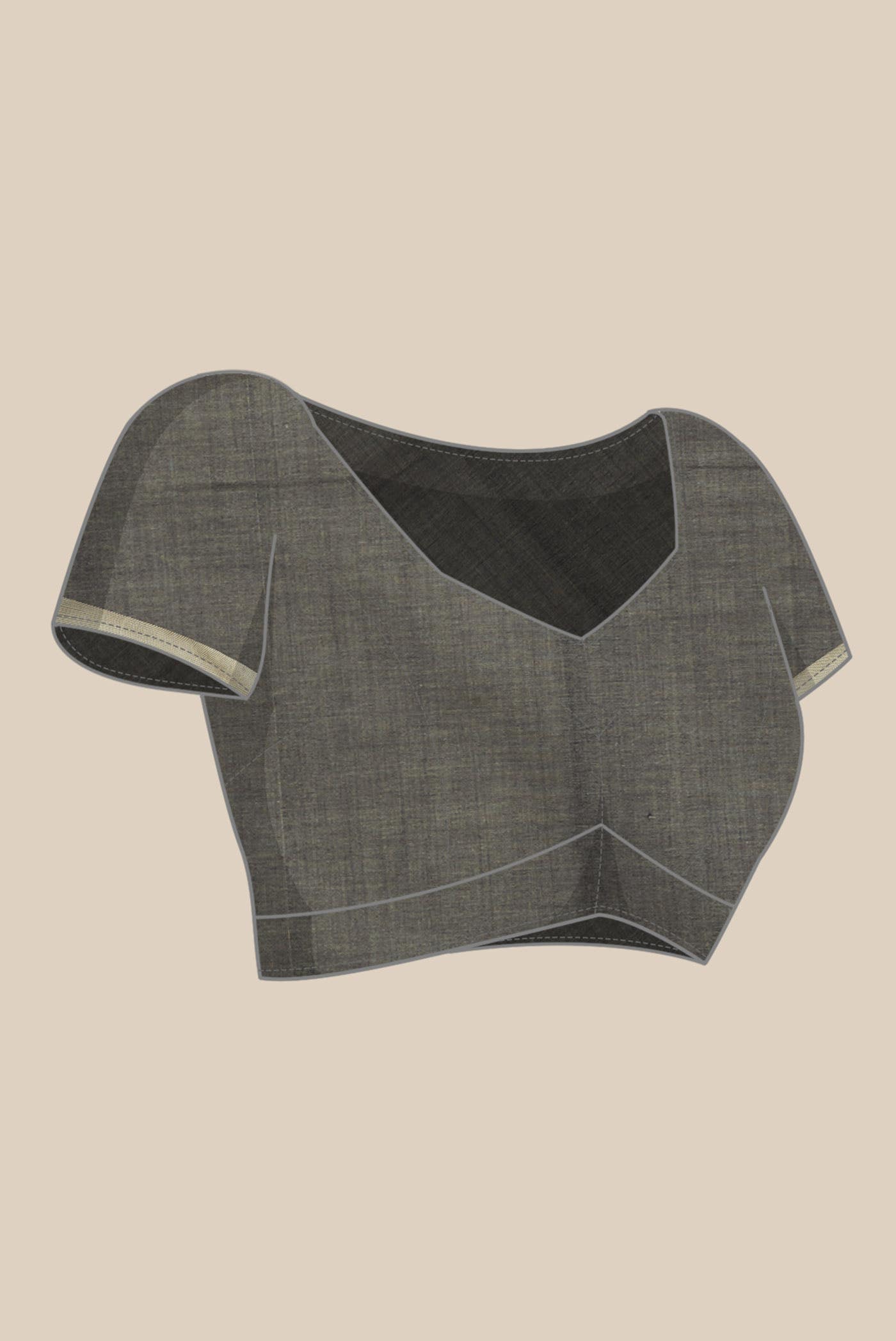 Grey Paithani Cotton Saree