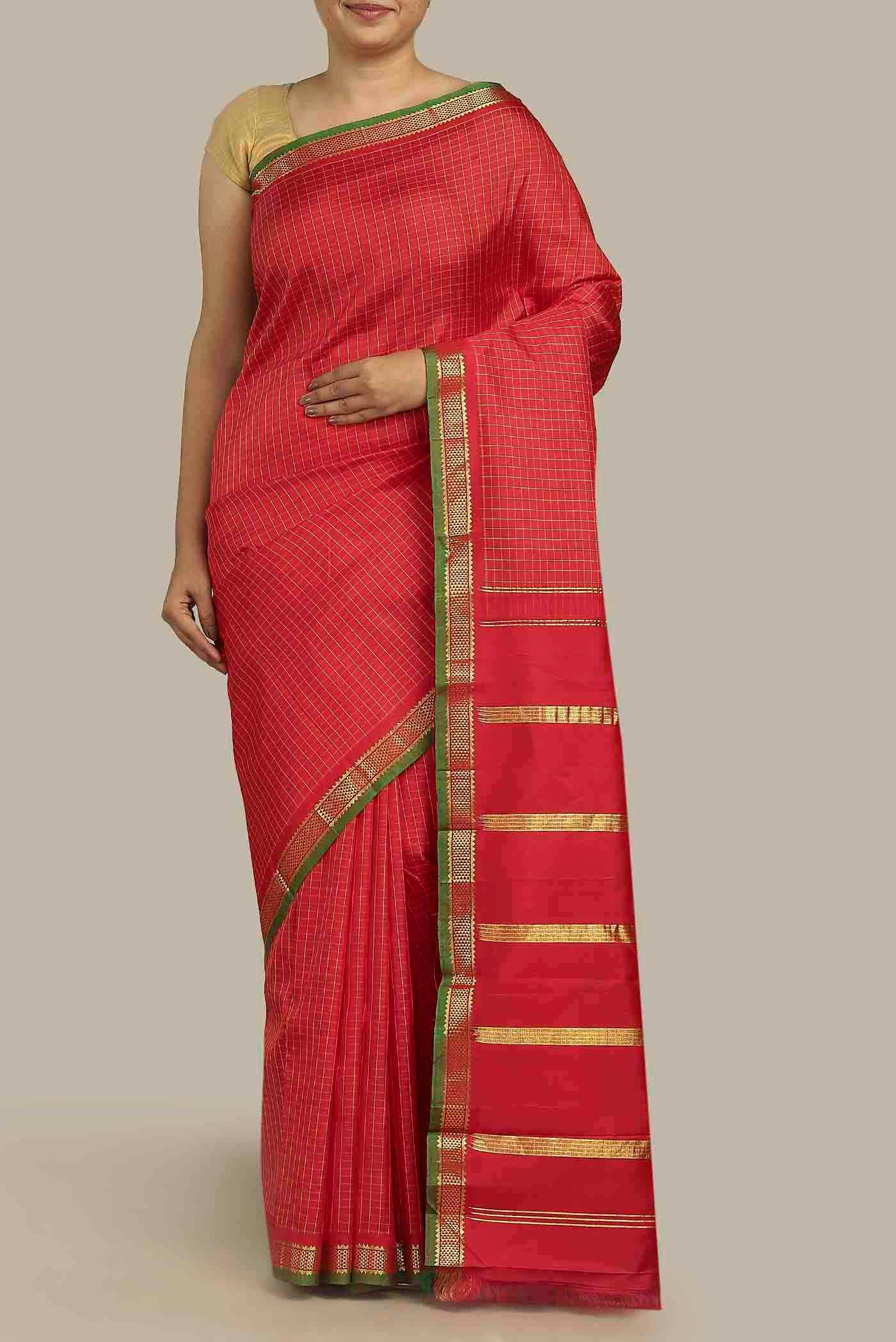Red Kanchipuram Silk Saree