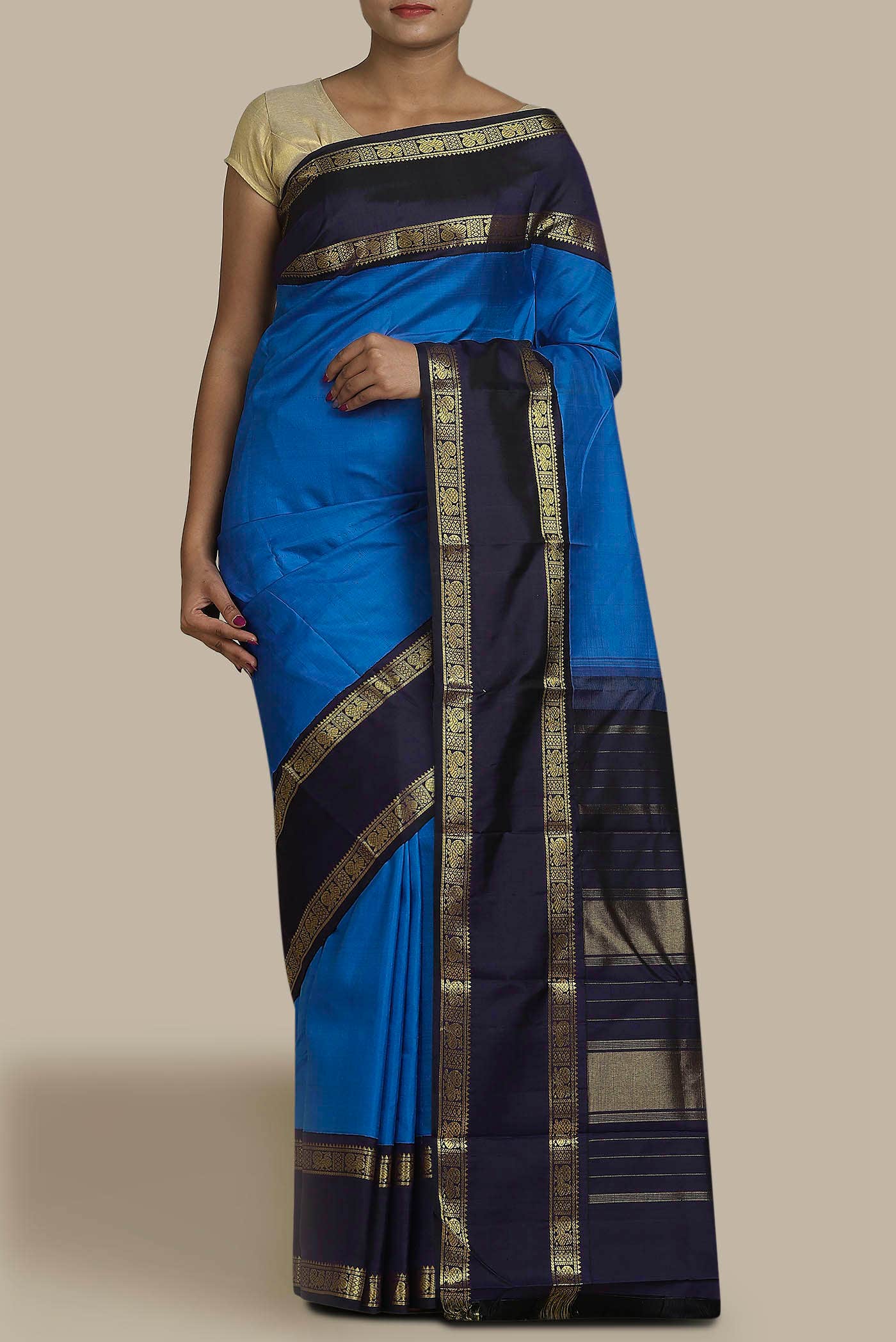 Royal Blue Kanchipuram Silk Saree