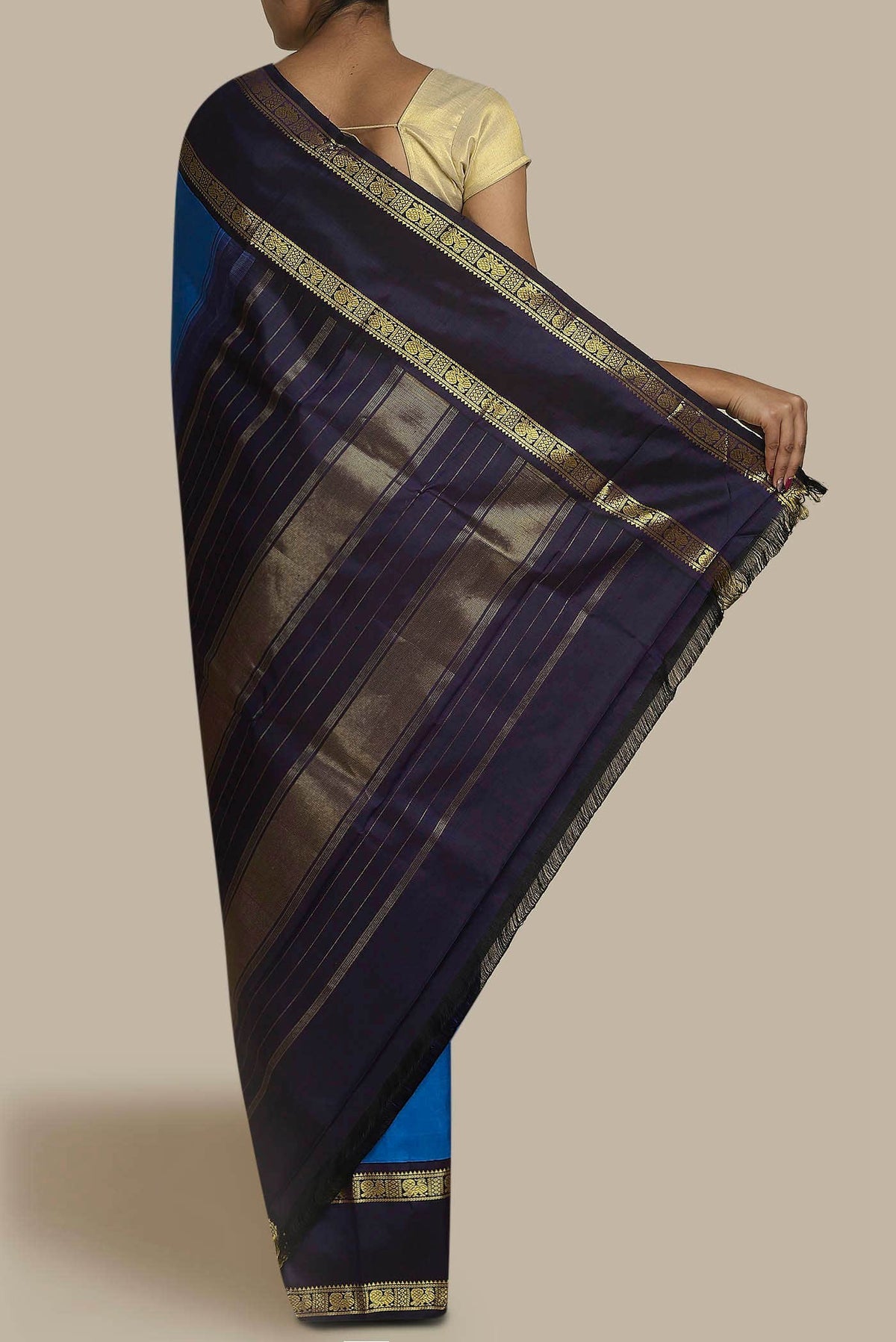Royal Blue Kanjivaram Silk Saree