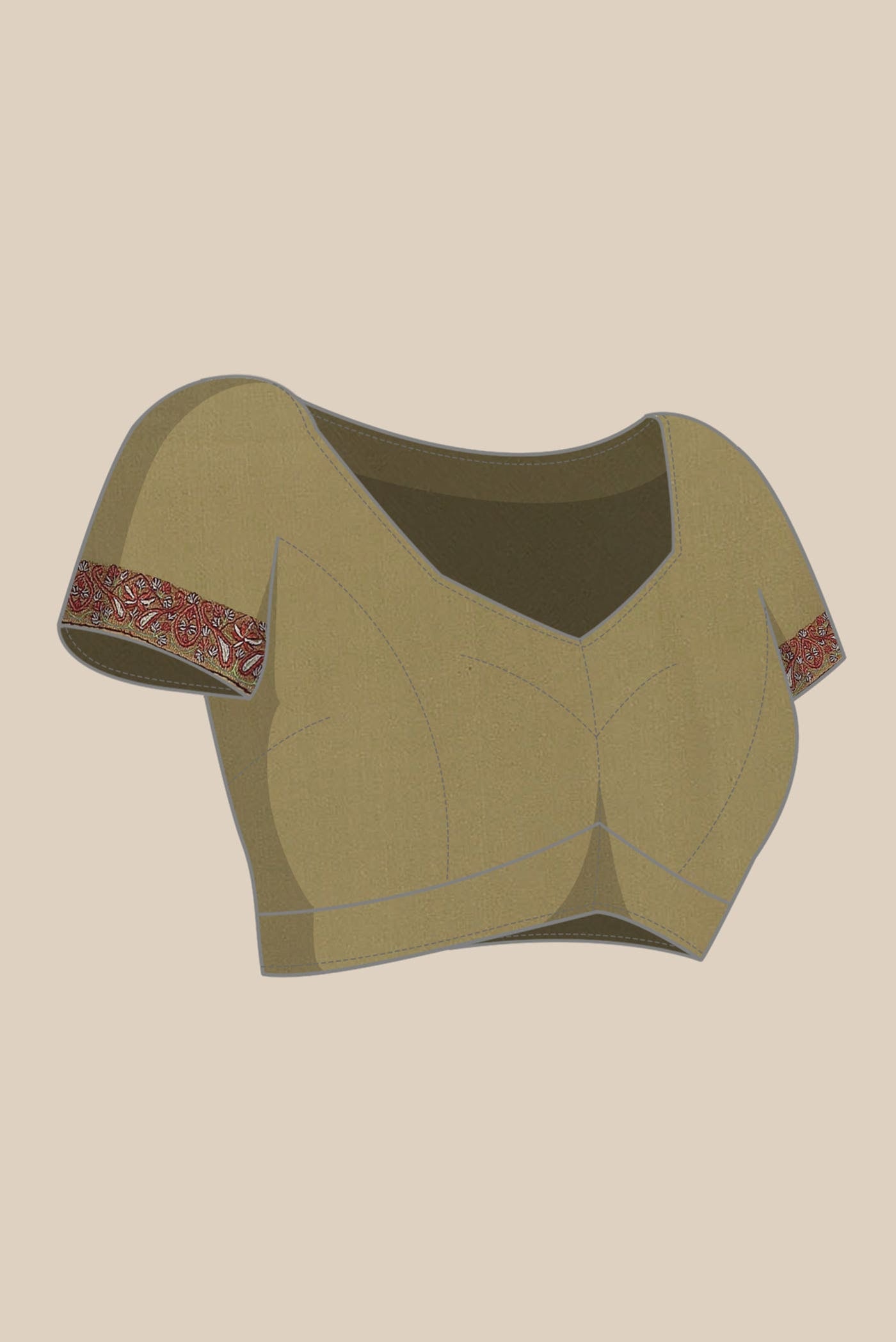 Dark Beige Georgette Saree