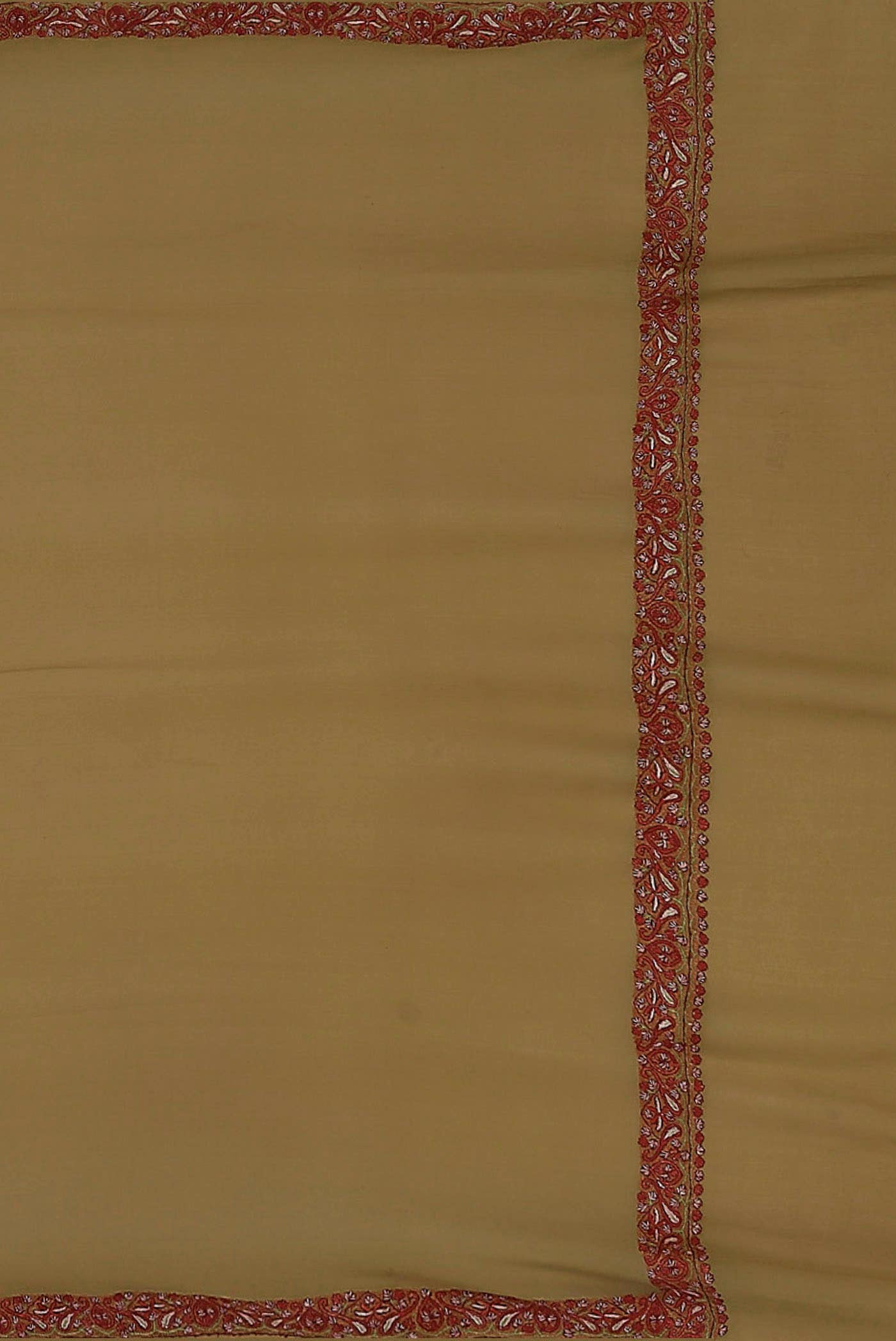 Dark Beige Georgette Saree