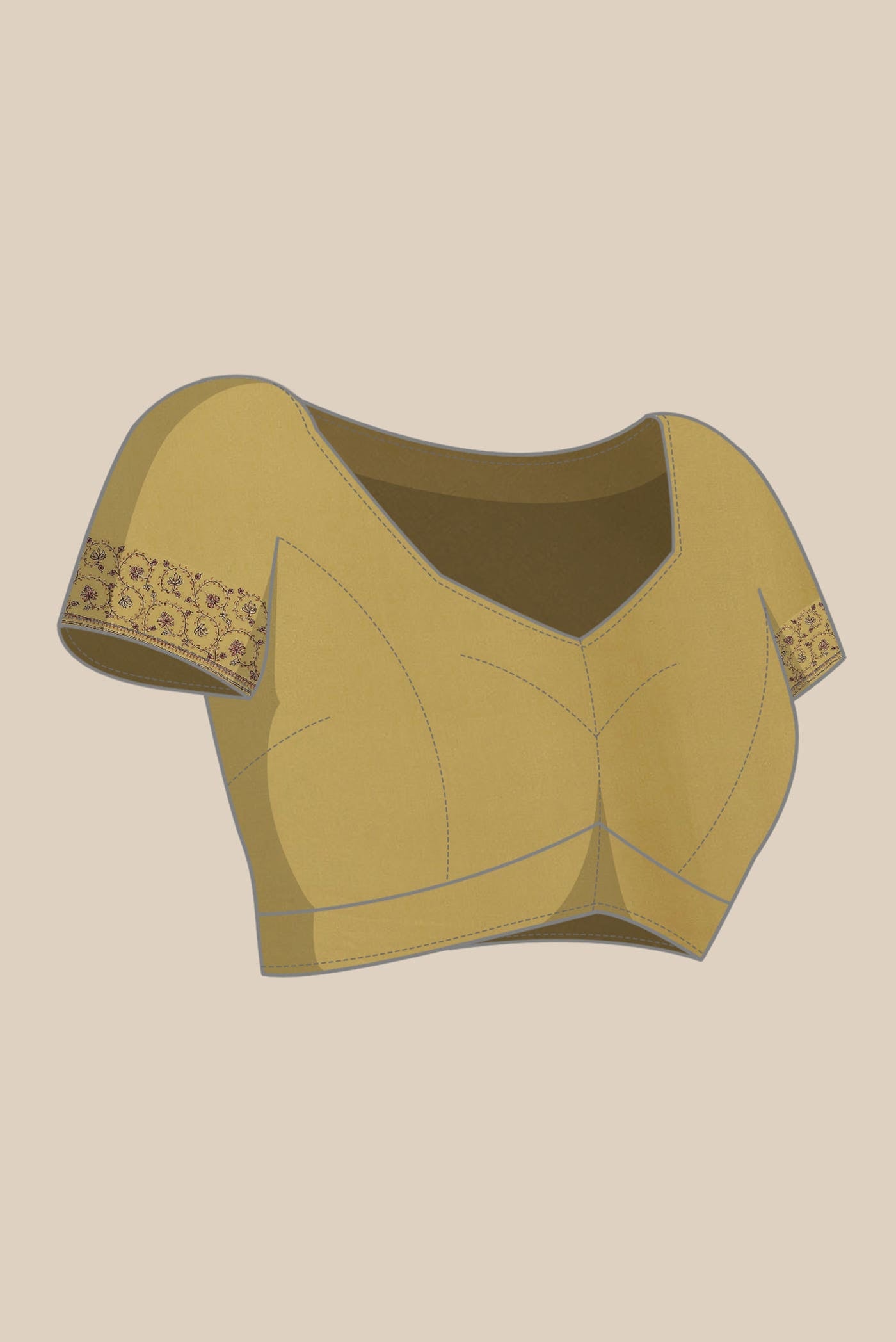 Sandal Crepe Saree