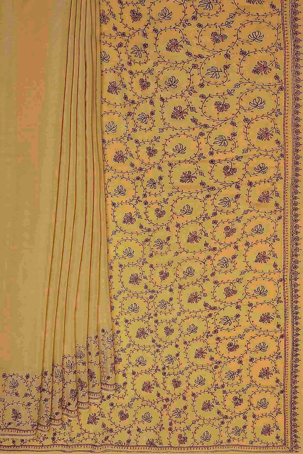 Sandal Crepe Saree