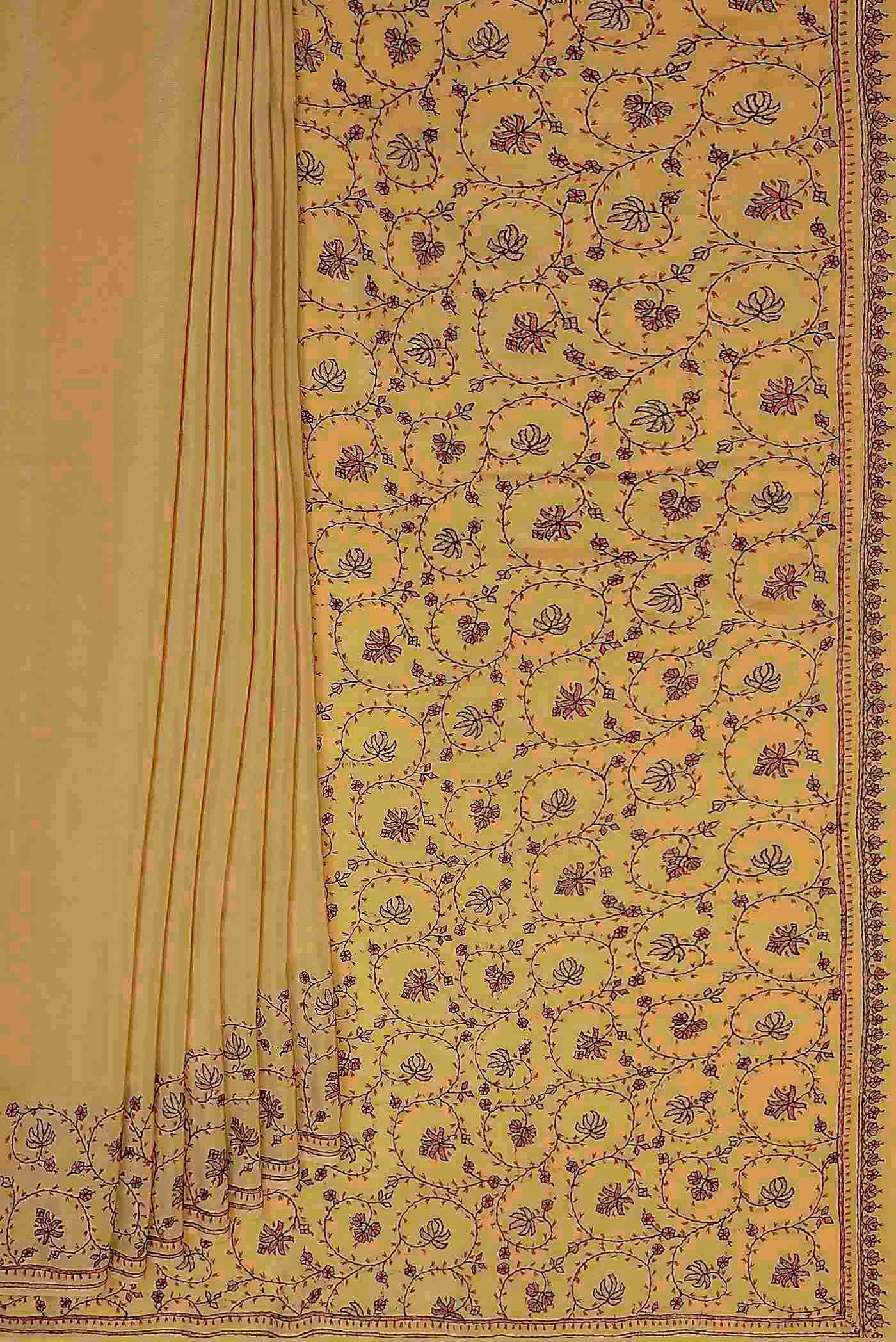 Sandal Crepe Saree